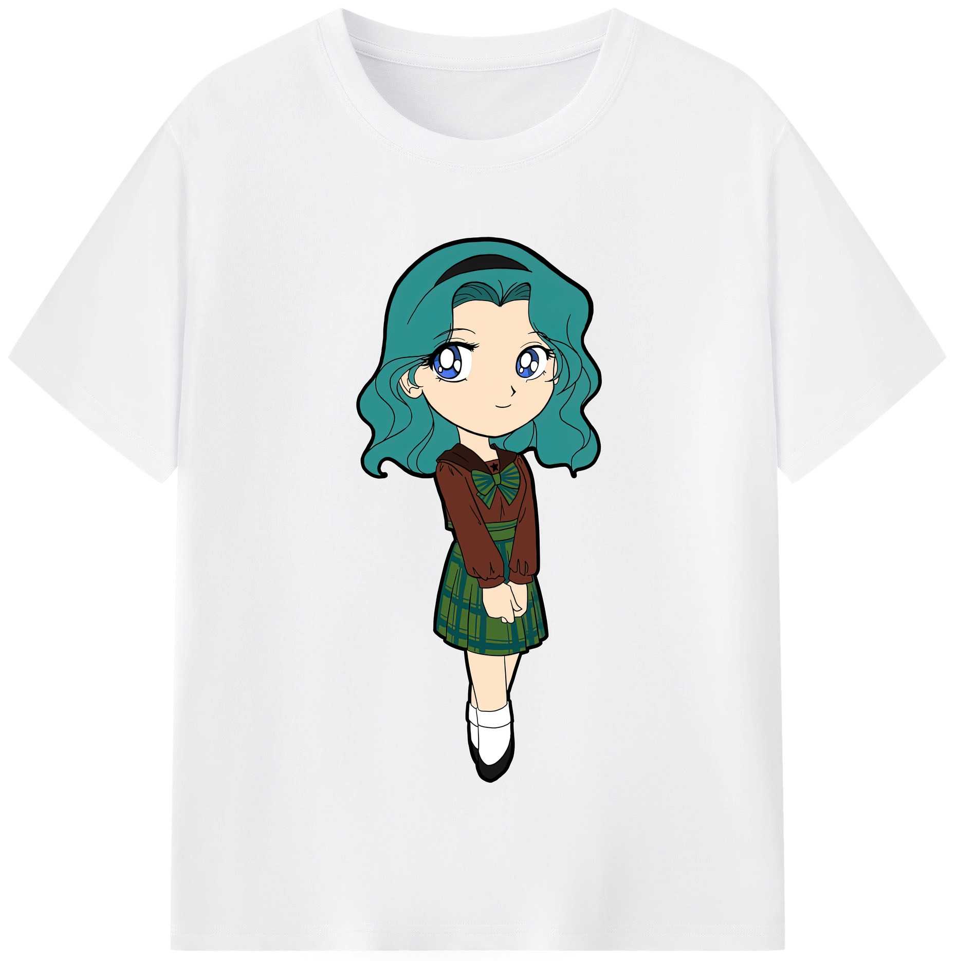 （画像用） 美少女戦士セーラームーン 海王 みちる（かいおう みちる） Sailor Moon Kaiou Michiru 綿100％半袖Tシャツ（フロントプリント）