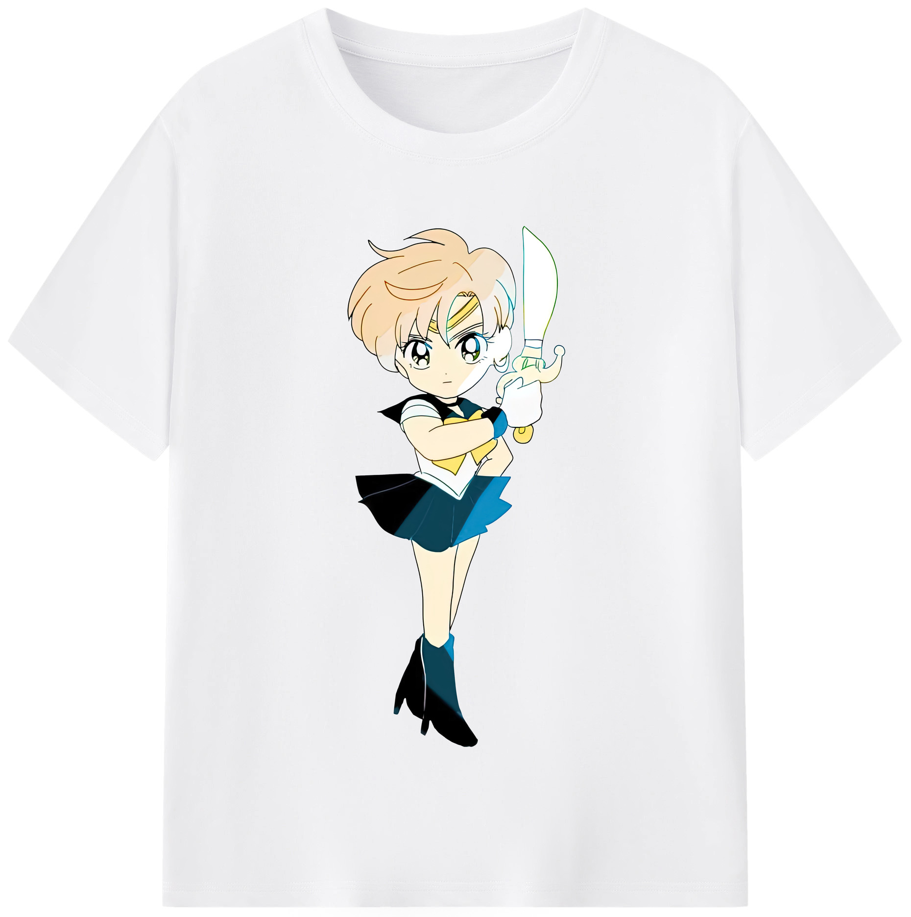 （画像用） 美少女戦士セーラームーン 天王はるか Sailor Moon Tenoh Haruka 綿100％半袖Tシャツ（フロントプリント）