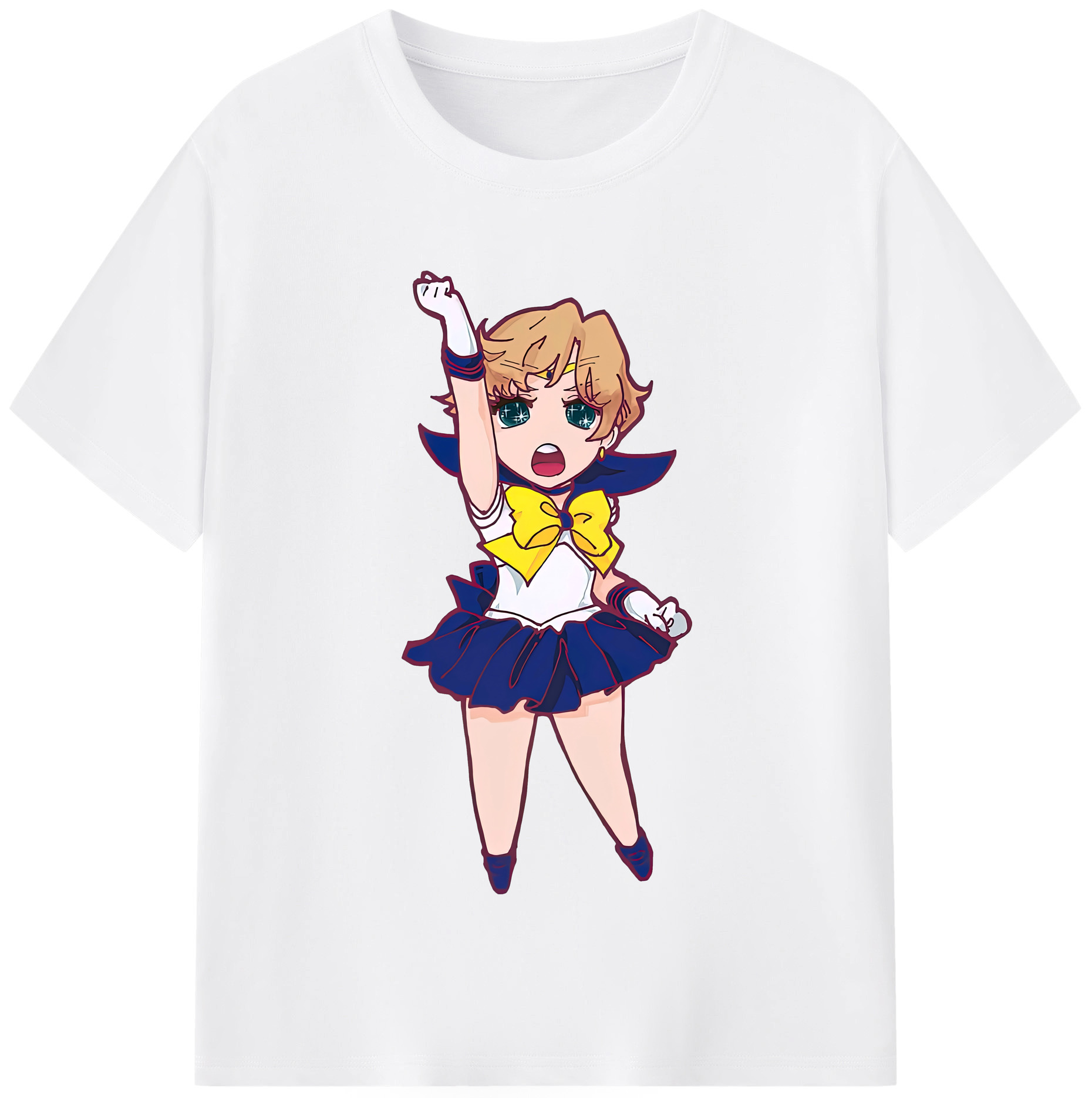 （画像用） 美少女戦士セーラームーン 天王はるか Sailor Moon Tenoh Haruka 綿100％半袖Tシャツ（フロントプリント）
