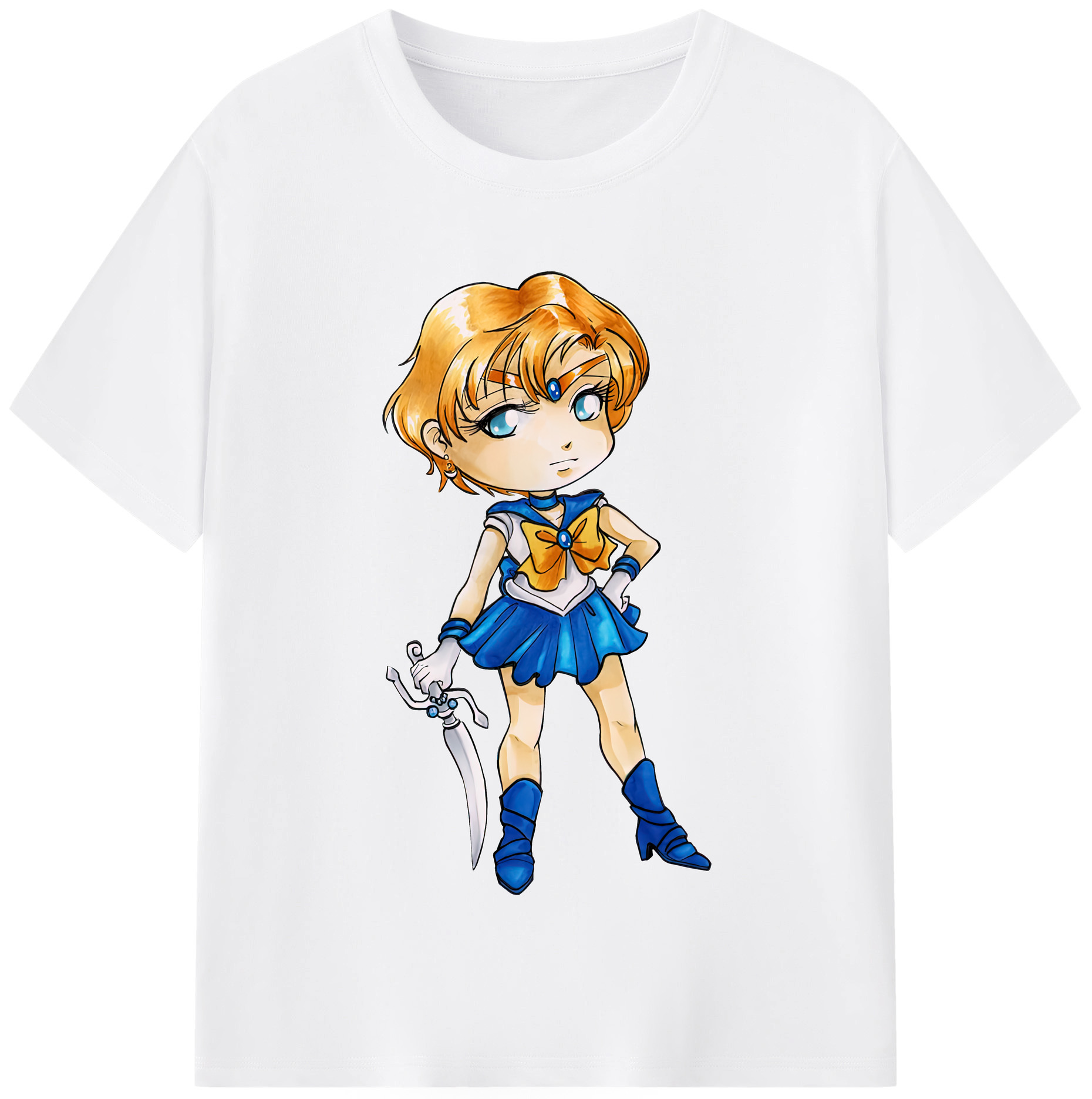 （画像用） 美少女戦士セーラームーン 天王はるか Sailor Moon Tenoh Haruka 綿100％半袖Tシャツ（フロントプリント）