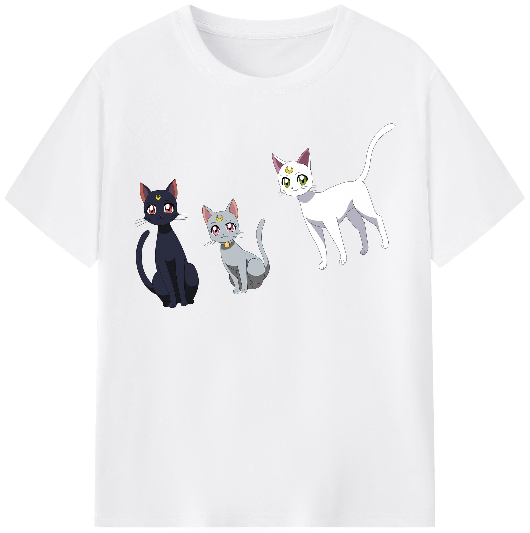 （画像用） 美少女戦士セーラームーン Sailor Moon 綿100％半袖Tシャツ（フロントプリント）