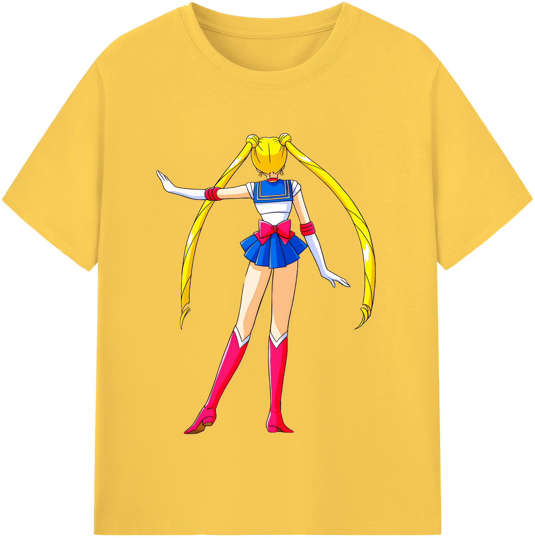 （画像用） 美少女戦士セーラームーン 月野 うさぎ つきの うさぎ Sailor Moon Tsukino Usagi 綿100％半袖Tシャツ（フロントプリント）