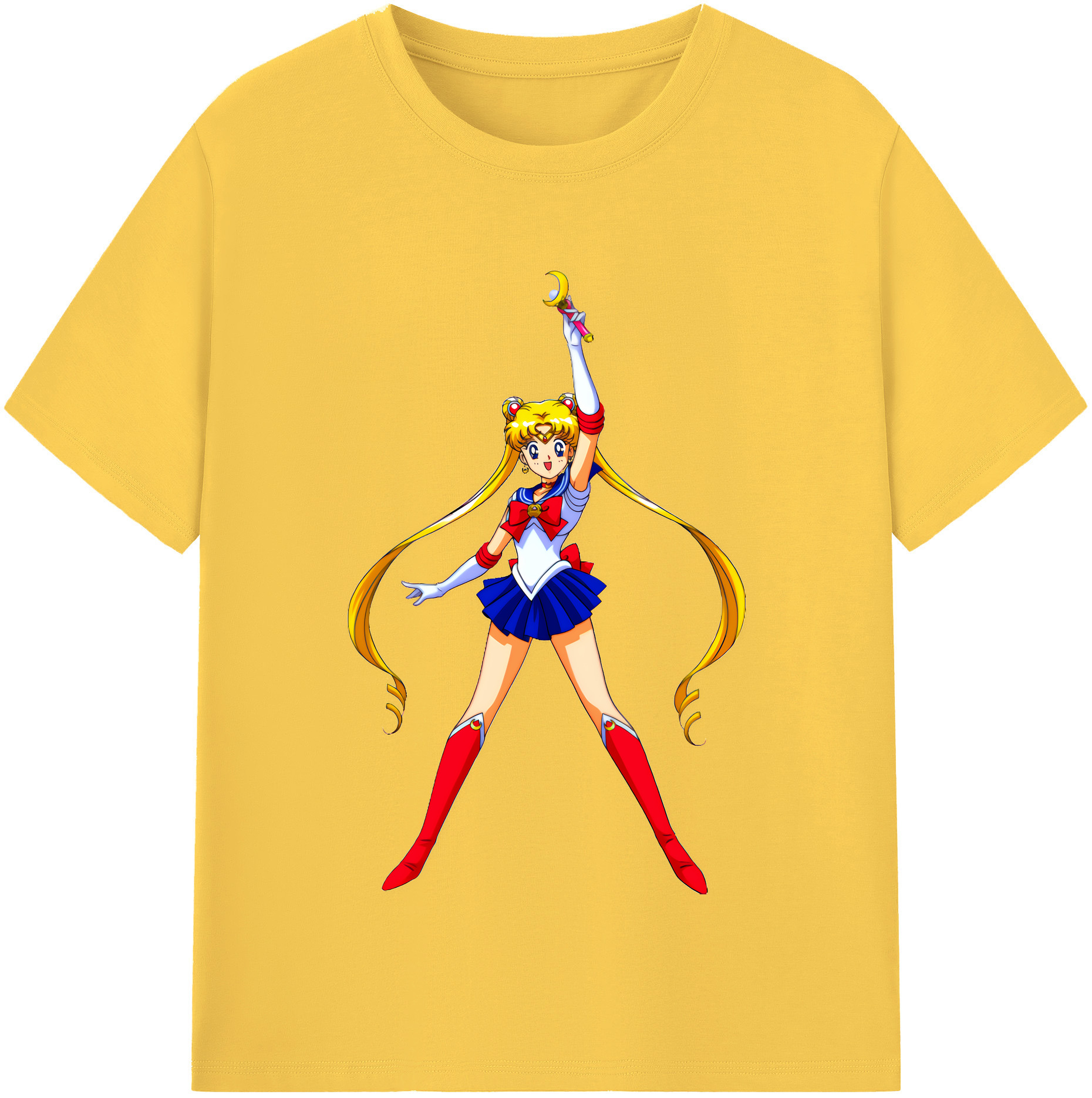 （画像用） 美少女戦士セーラームーン 月野 うさぎ つきの うさぎ Sailor Moon Tsukino Usagi 綿100％半袖Tシャツ（フロントプリント）