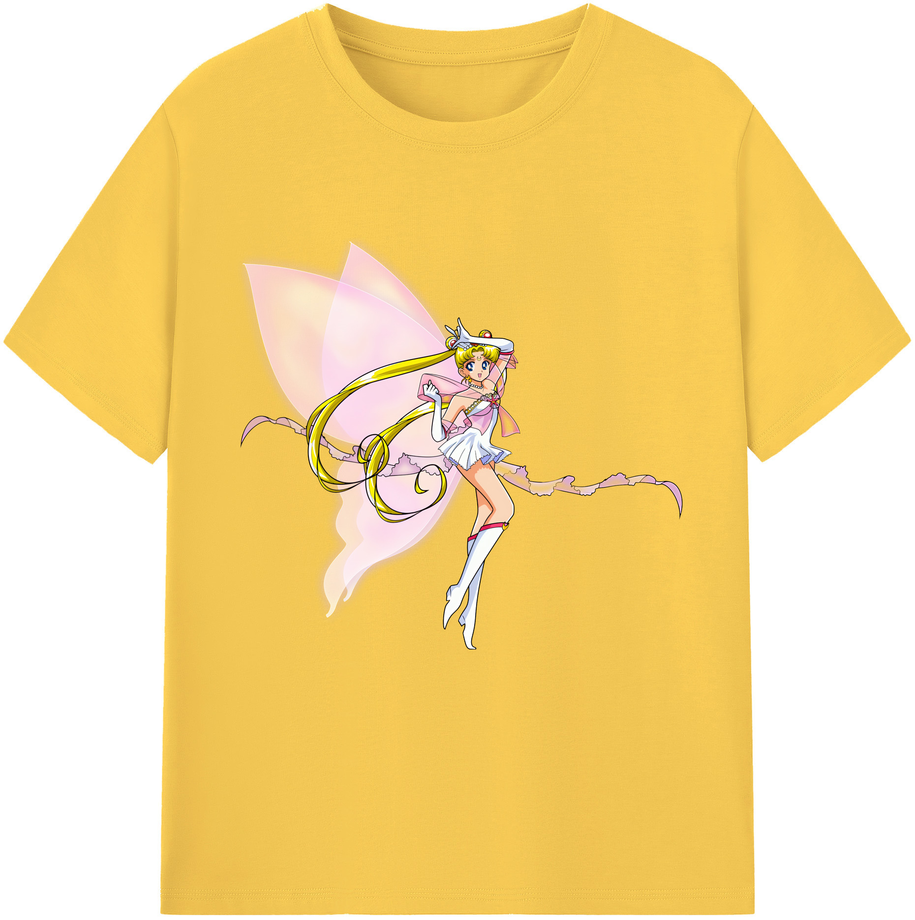 （画像用） 美少女戦士セーラームーン 月野 うさぎ つきの うさぎ Sailor Moon Tsukino Usagi 綿100％半袖Tシャツ（フロントプリント）