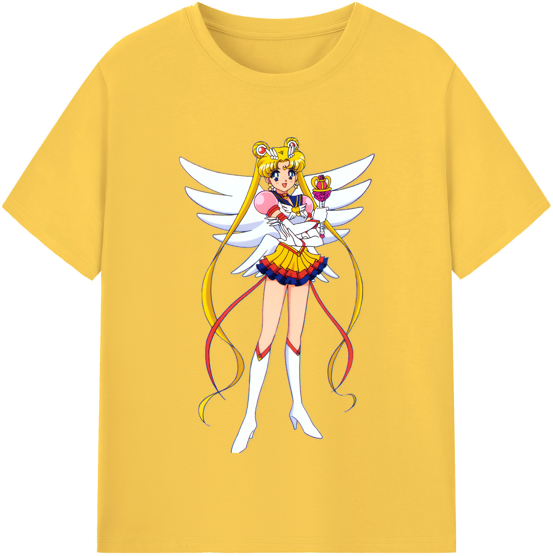 （画像用） 美少女戦士セーラームーン 月野 うさぎ つきの うさぎ Sailor Moon Tsukino Usagi 綿100％半袖Tシャツ（フロントプリント）