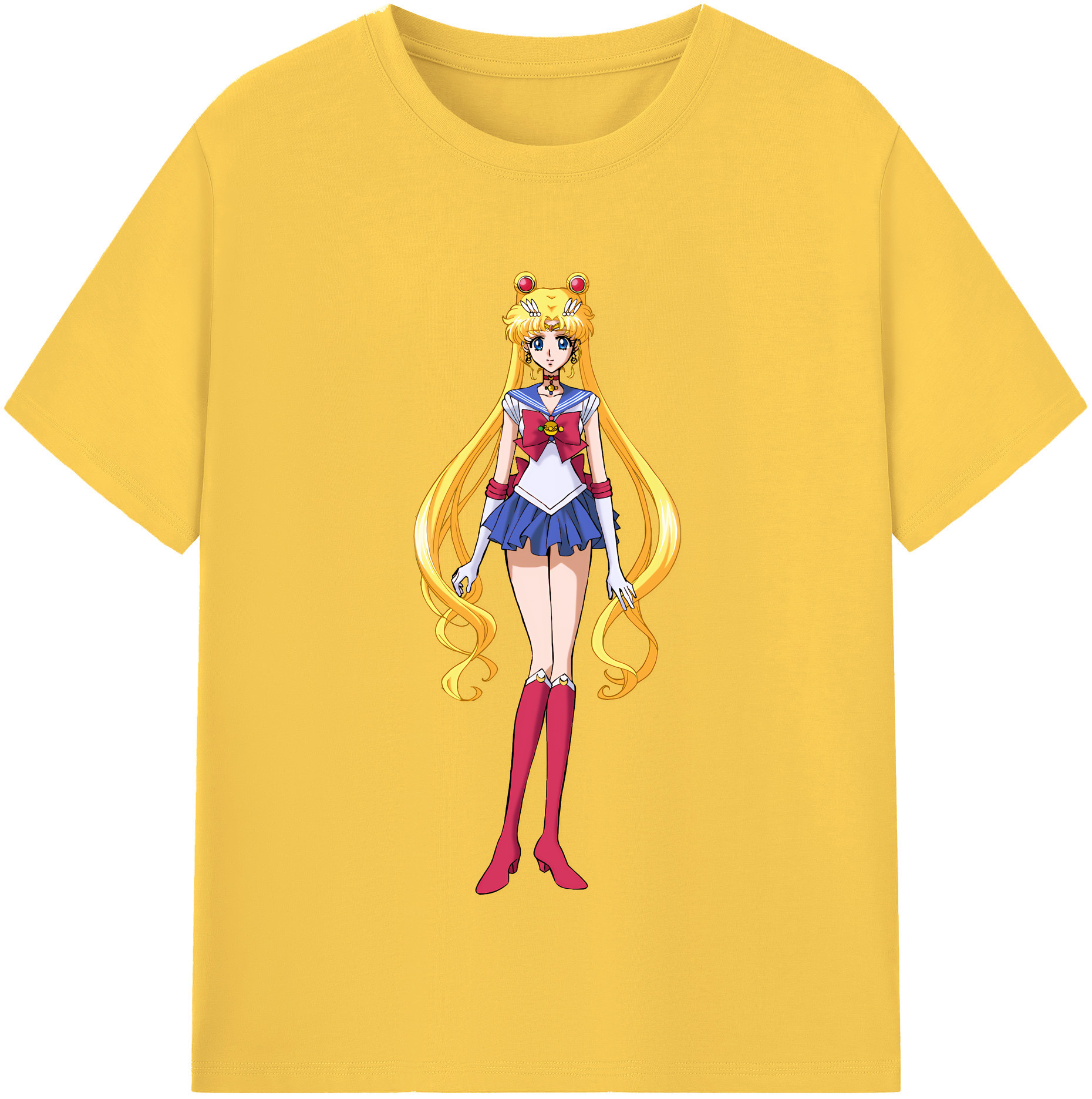 （画像用） 美少女戦士セーラームーン 月野 うさぎ つきの うさぎ Sailor Moon Tsukino Usagi 綿100％半袖Tシャツ（フロントプリント）