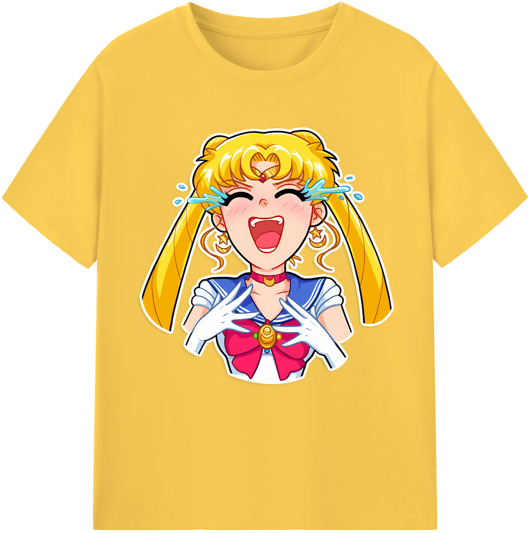 （画像用） 美少女戦士セーラームーン 月野 うさぎ つきの うさぎ Sailor Moon Tsukino Usagi 綿100％半袖Tシャツ（フロントプリント）