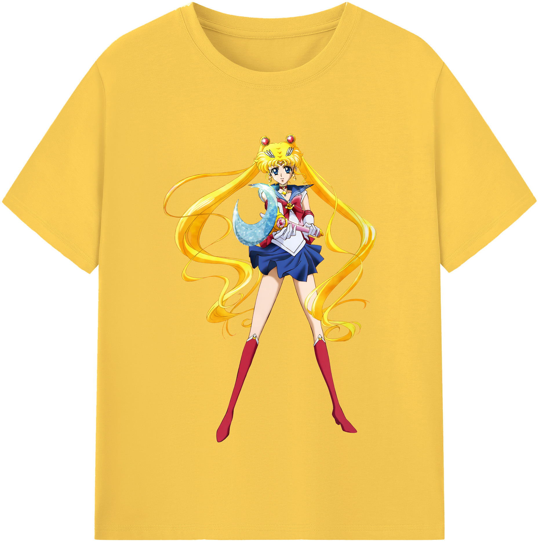 （画像用） 美少女戦士セーラームーン 月野 うさぎ つきの うさぎ Sailor Moon Tsukino Usagi 綿100％半袖Tシャツ（フロントプリント）
