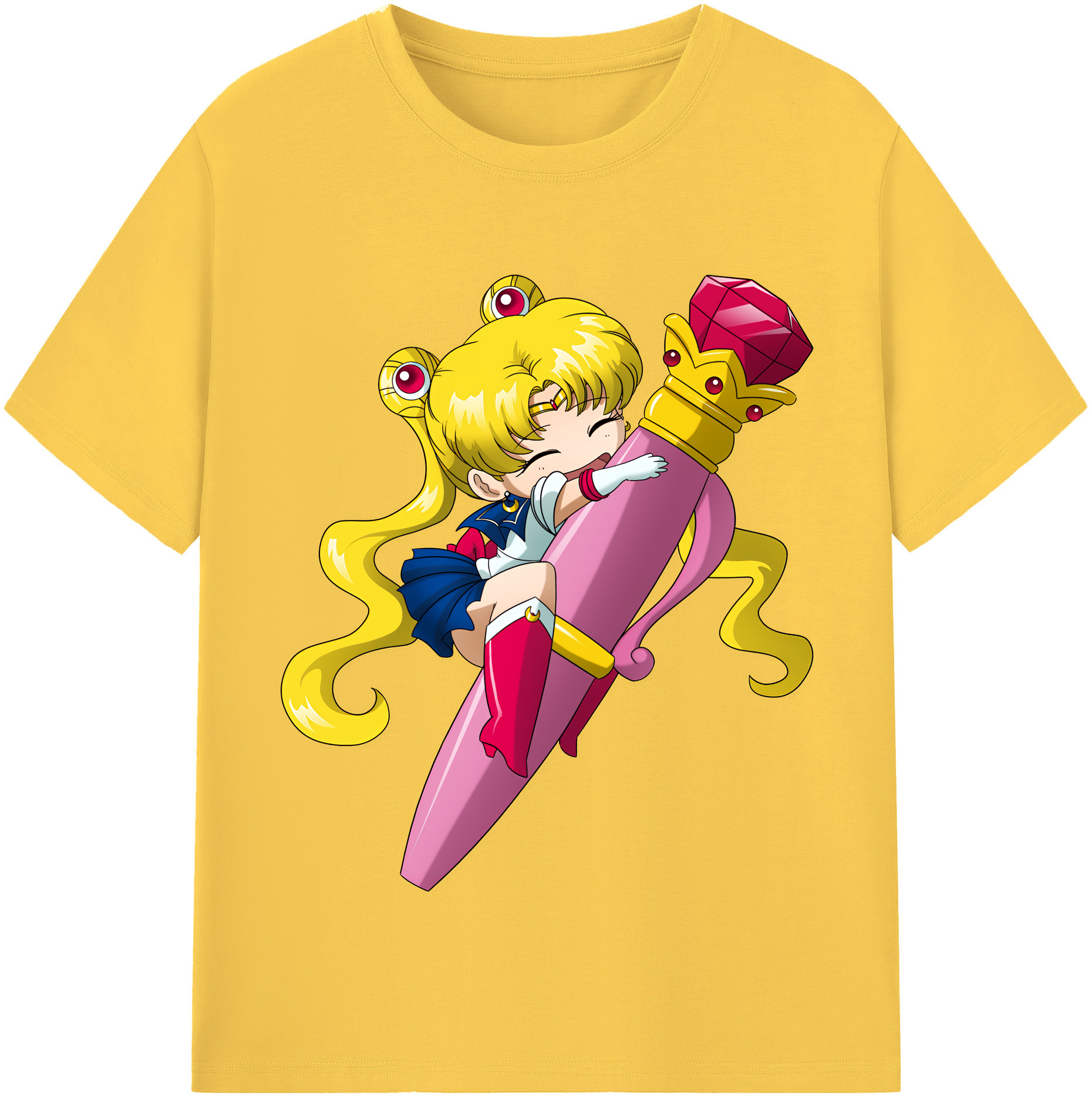 （画像用） 美少女戦士セーラームーン 月野 うさぎ つきの うさぎ Sailor Moon Tsukino Usagi 綿100％半袖Tシャツ（フロントプリント）