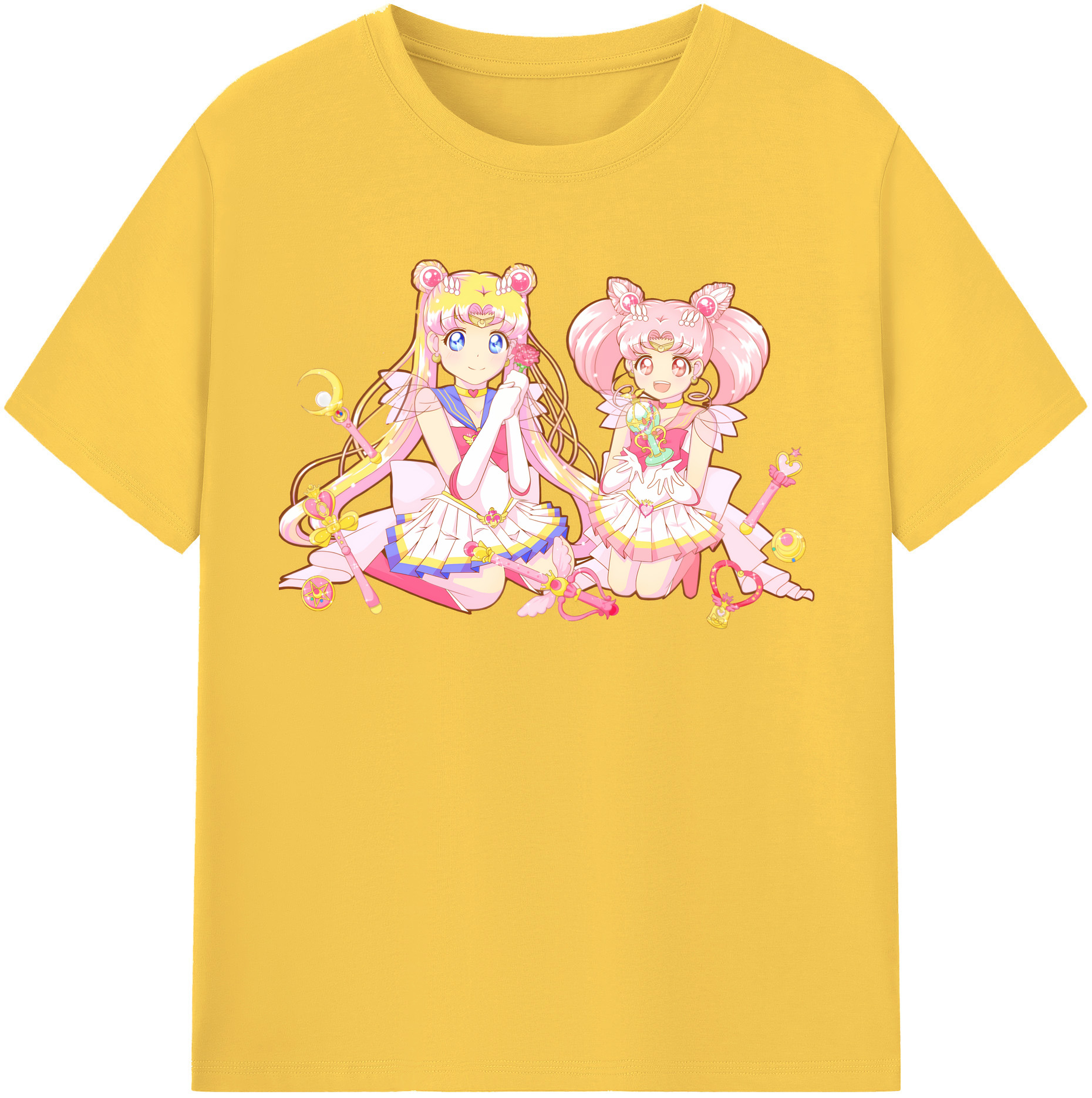 （画像用） 美少女戦士セーラームーン 月野 うさぎ つきの うさぎ Sailor Moon Tsukino Usagi 綿100％半袖Tシャツ（フロントプリント）