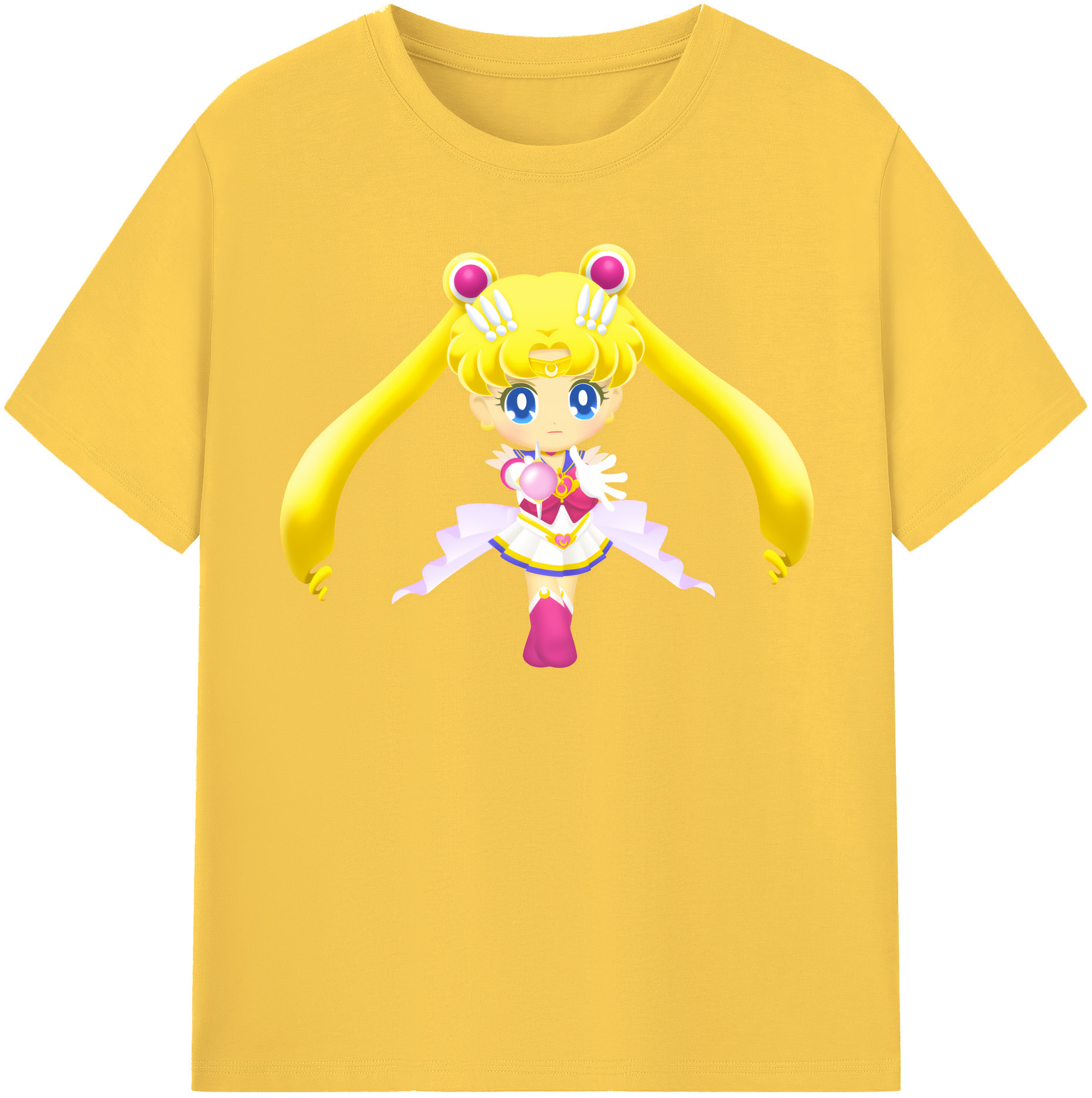 （画像用） 美少女戦士セーラームーン 月野 うさぎ つきの うさぎ Sailor Moon Tsukino Usagi 綿100％半袖Tシャツ（フロントプリント）