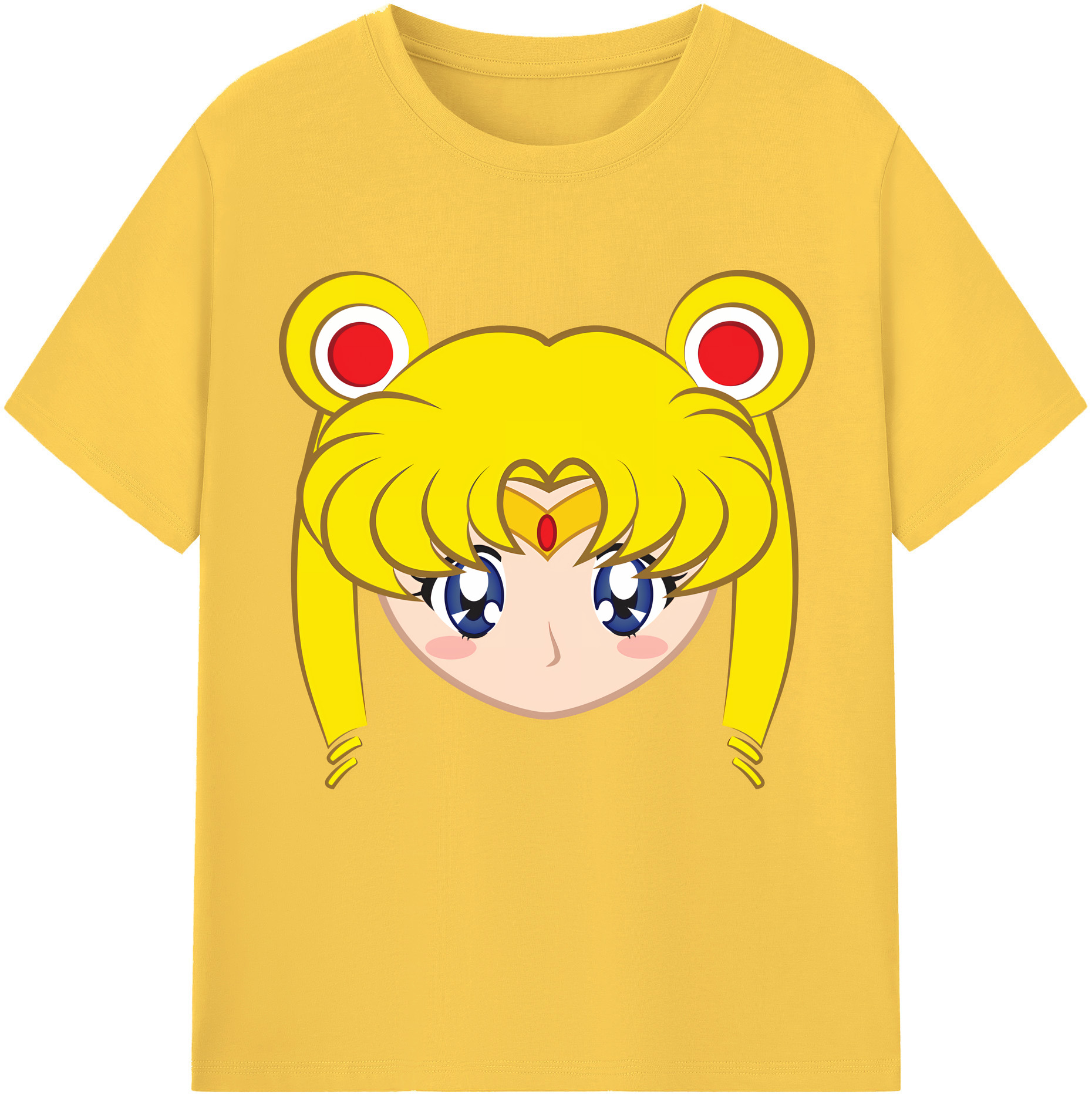 （画像用） 美少女戦士セーラームーン 月野 うさぎ つきの うさぎ Sailor Moon Tsukino Usagi 綿100％半袖Tシャツ（フロントプリント）