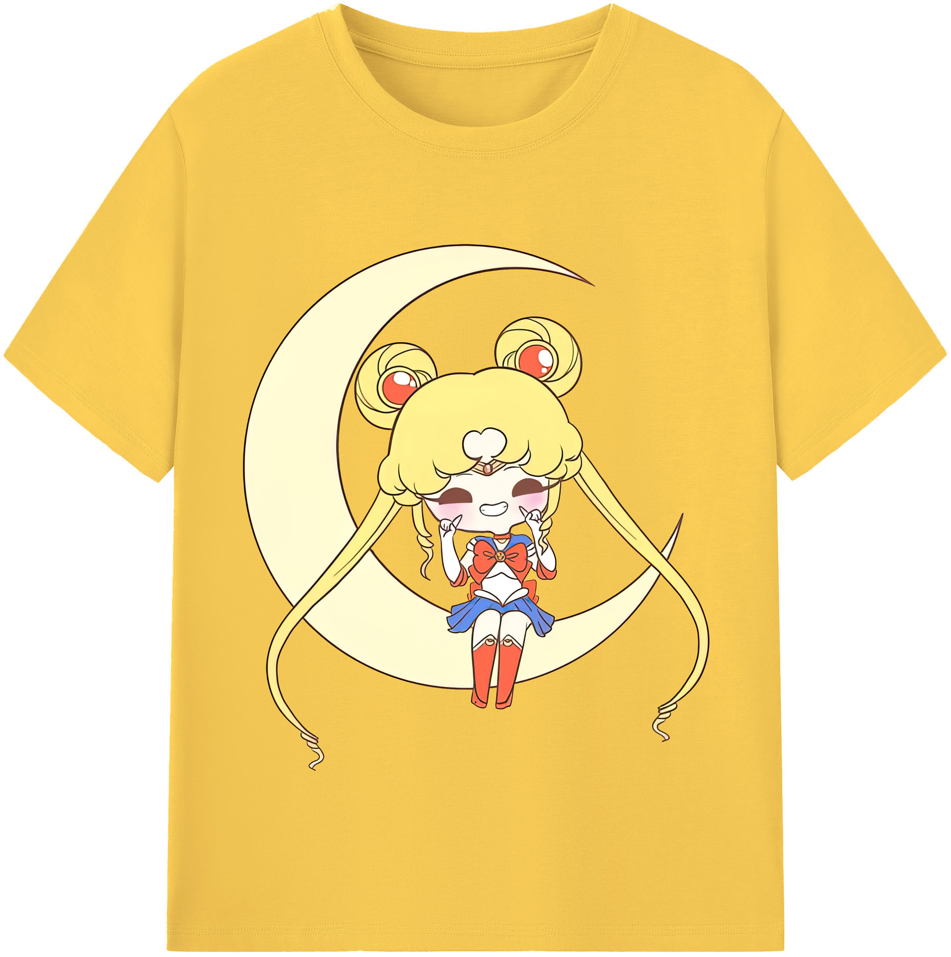 （画像用） 美少女戦士セーラームーン 月野 うさぎ つきの うさぎ Sailor Moon Tsukino Usagi 綿100％半袖Tシャツ（フロントプリント）