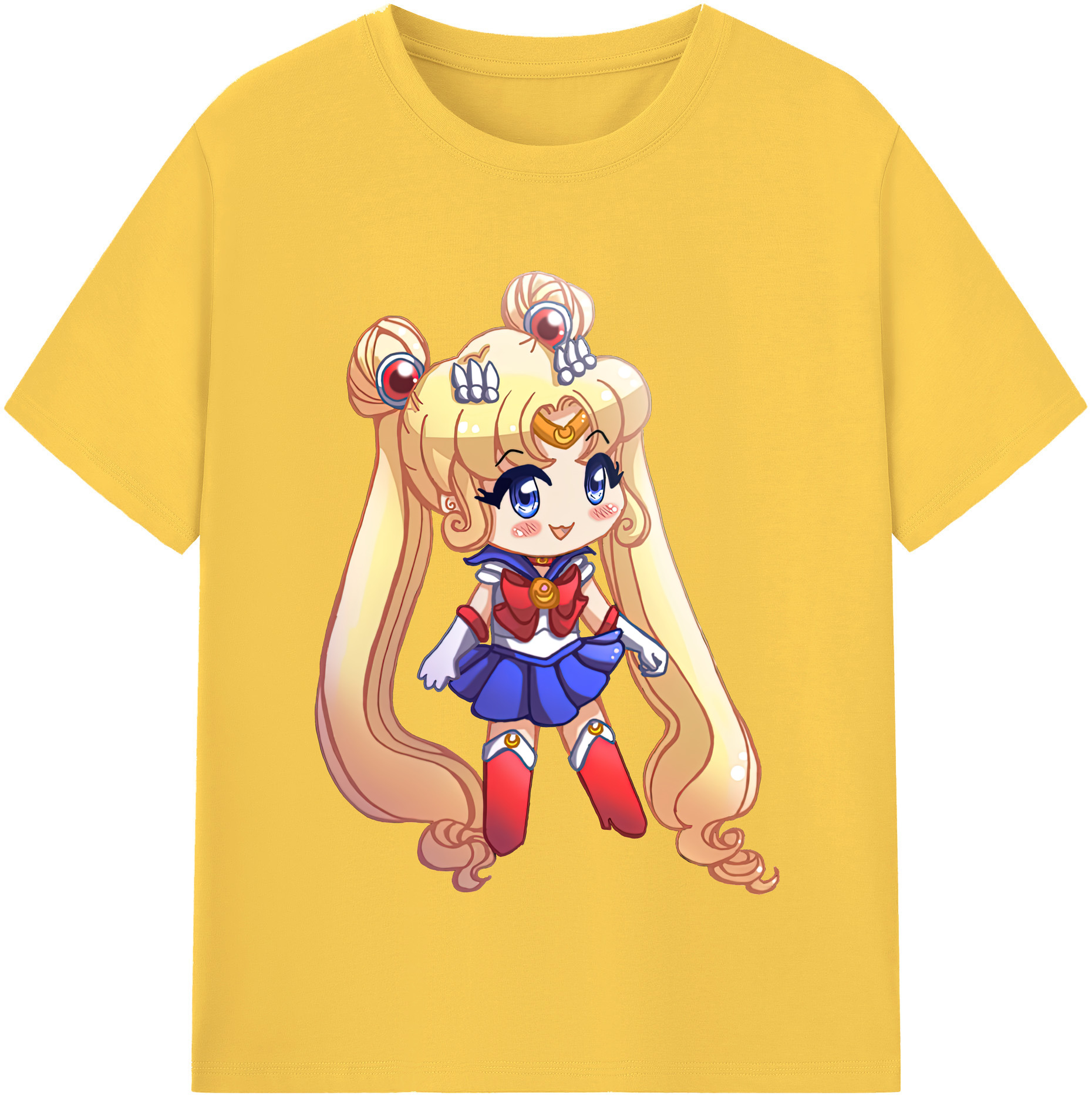 （画像用） 美少女戦士セーラームーン 月野 うさぎ つきの うさぎ Sailor Moon Tsukino Usagi 綿100％半袖Tシャツ（フロントプリント）