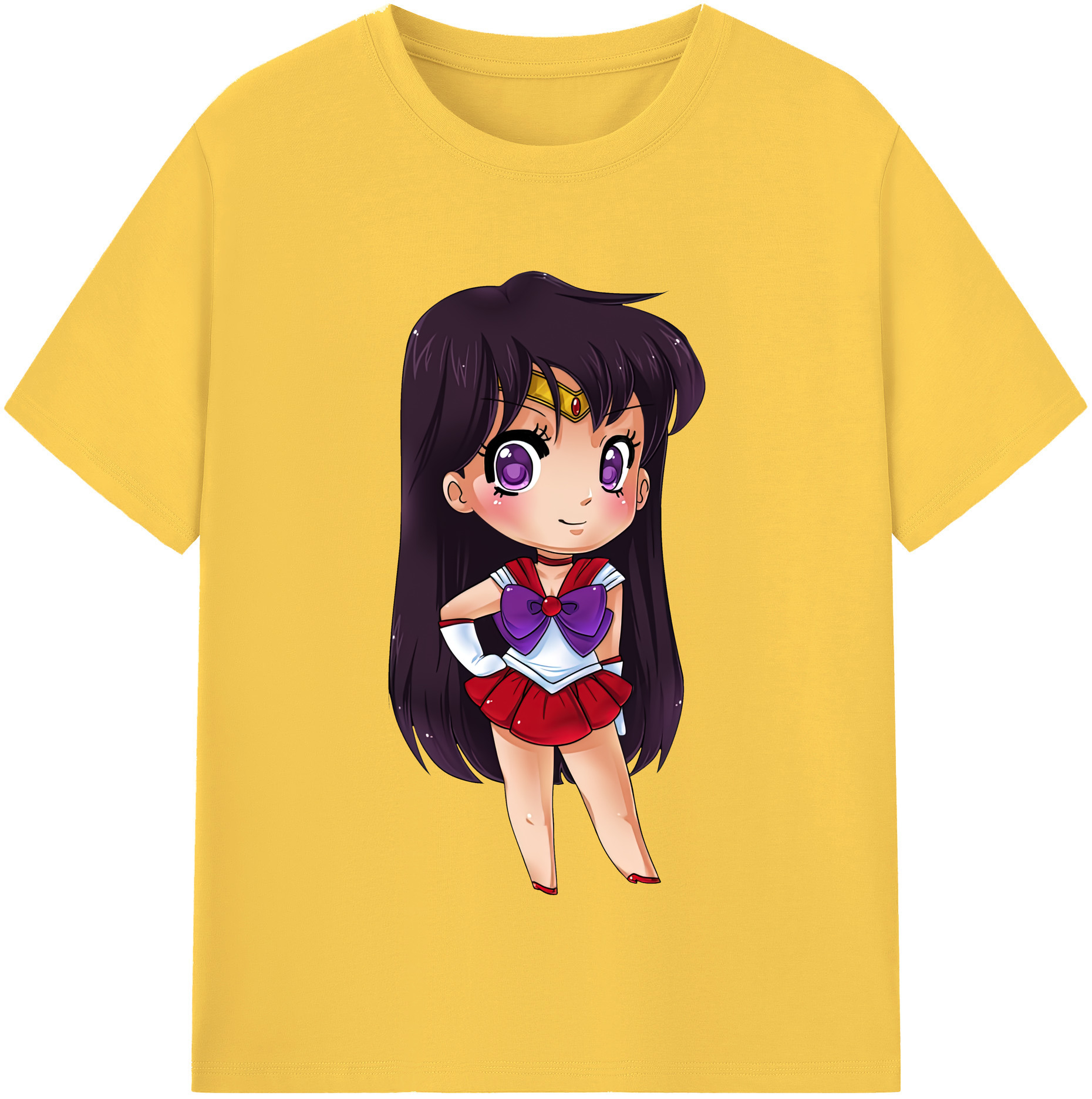 （画像用） 美少女戦士セーラームーン 火野レイ ひの レイ Sailor Moon Hino Rei （セーラーマーズ,Sailor Mars） 綿100％半袖Tシャツ（フロントプリント）