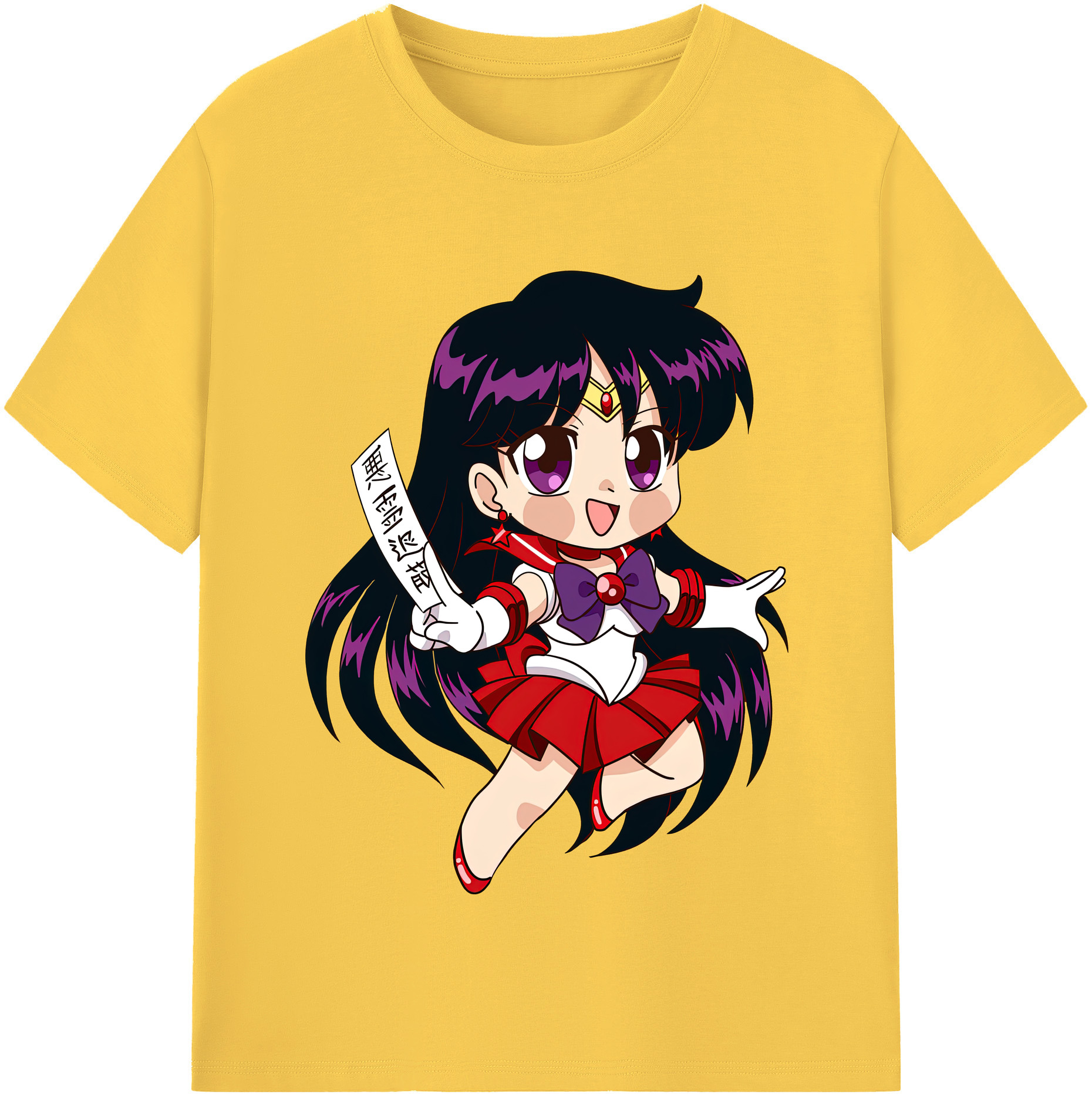 （画像用） 美少女戦士セーラームーン 火野レイ ひの レイ Sailor Moon Hino Rei （セーラーマーズ,Sailor Mars） 綿100％半袖Tシャツ（フロントプリント）