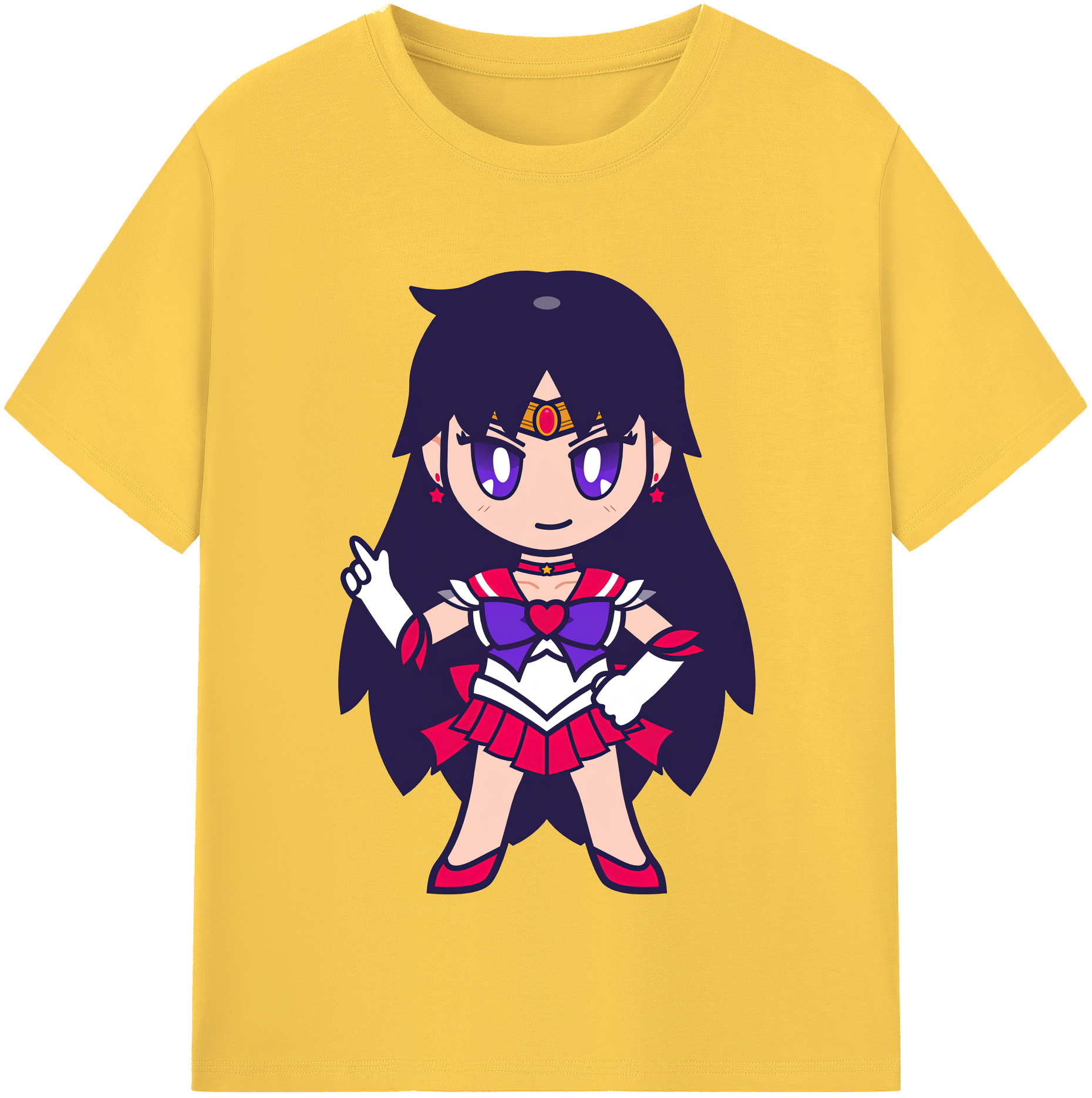 （画像用） 美少女戦士セーラームーン 火野レイ ひの レイ Sailor Moon Hino Rei （セーラーマーズ,Sailor Mars） 綿100％半袖Tシャツ（フロントプリント）