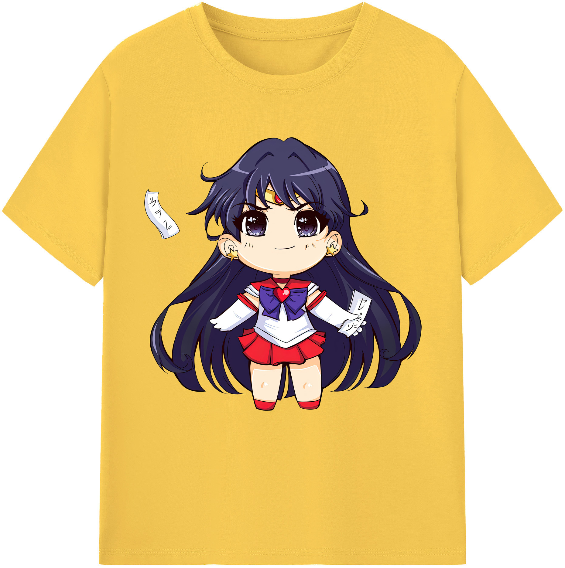 （画像用） 美少女戦士セーラームーン 火野レイ ひの レイ Sailor Moon Hino Rei （セーラーマーズ,Sailor Mars） 綿100％半袖Tシャツ（フロントプリント）