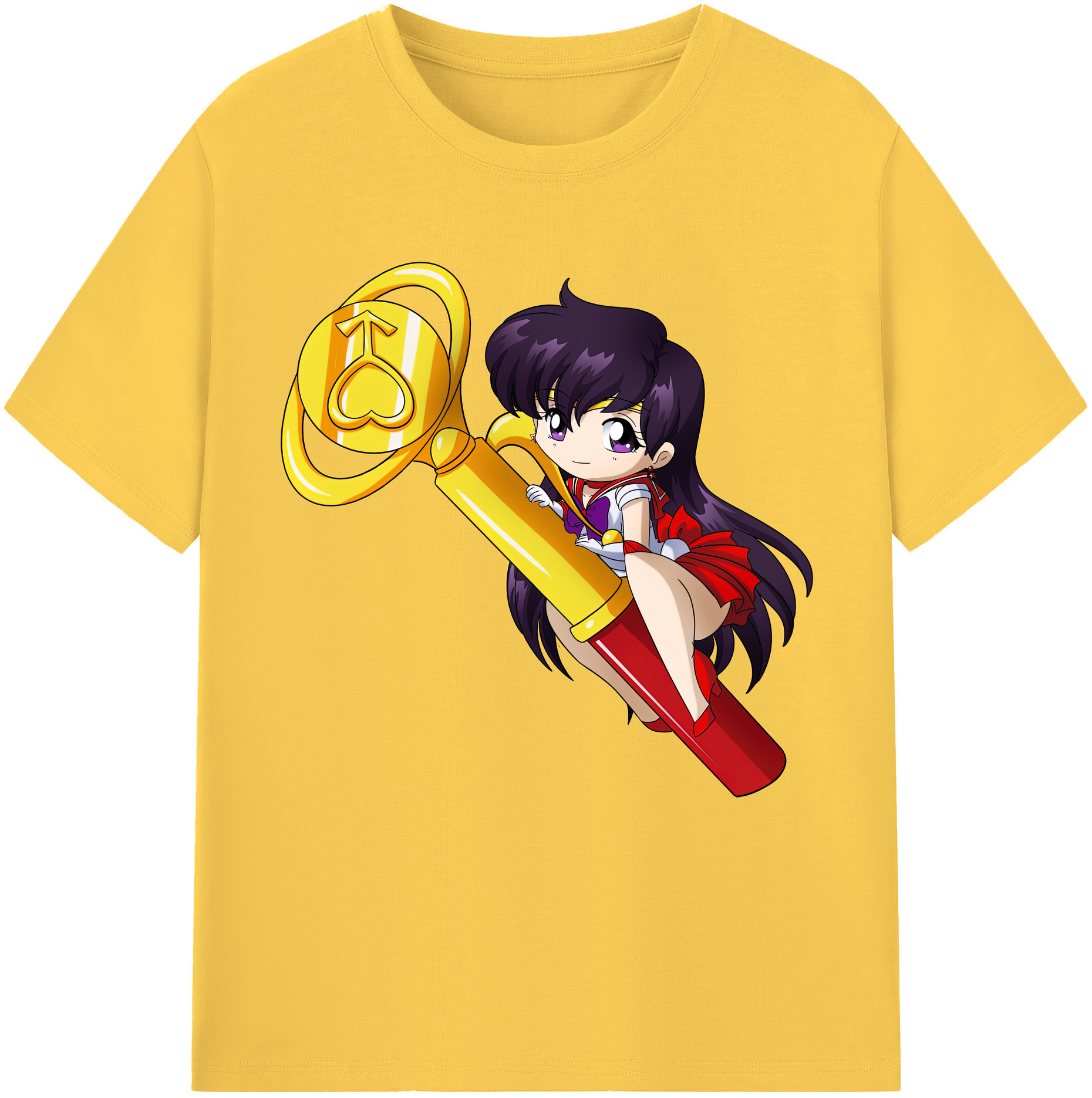 （画像用） 美少女戦士セーラームーン 火野レイ ひの レイ Sailor Moon Hino Rei （セーラーマーズ,Sailor Mars） 綿100％半袖Tシャツ（フロントプリント）