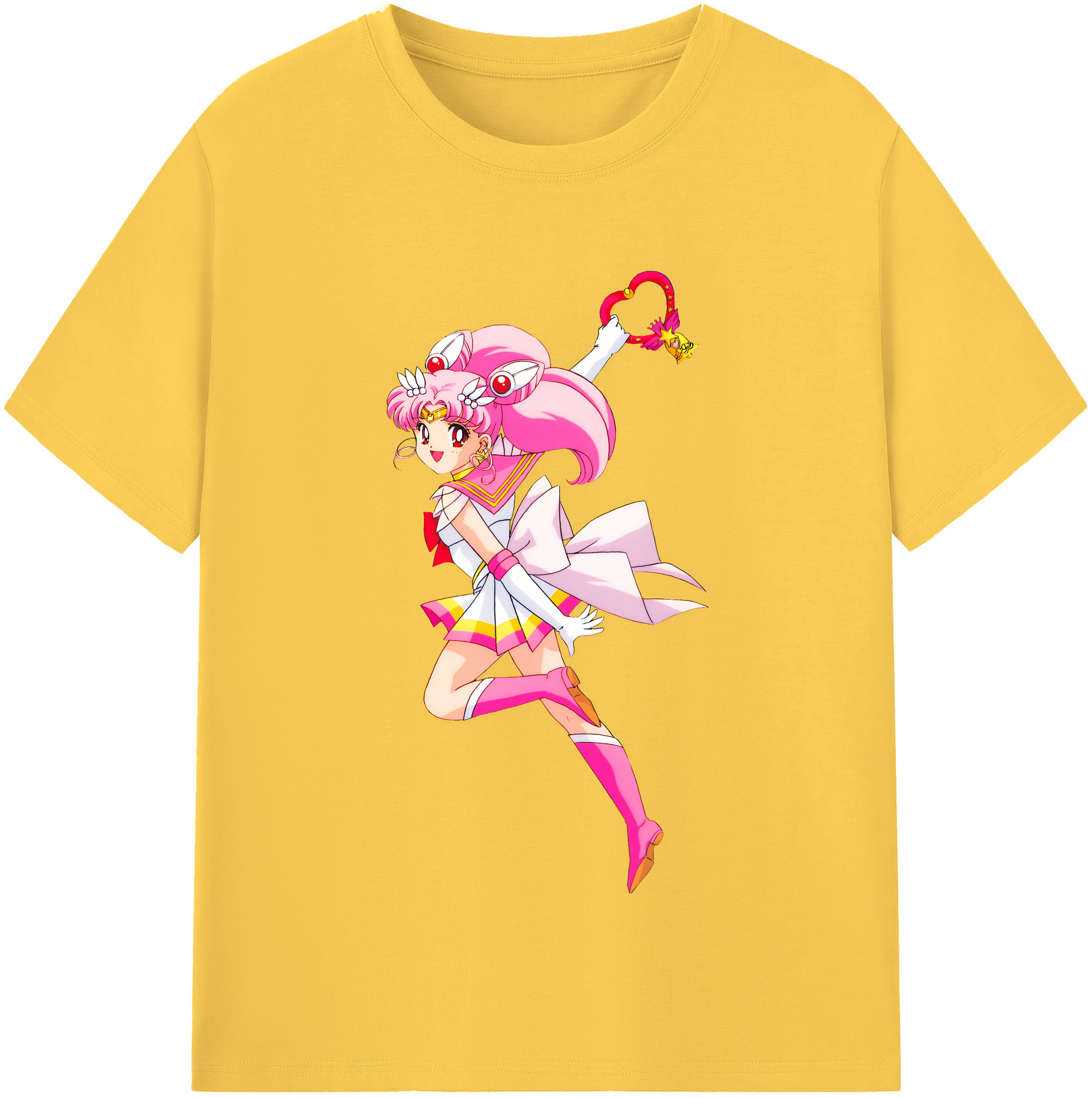 （画像用） 美少女戦士セーラームーン ちびうさ Sailor Moon Chibiusa Tsukino Usagi Small Lady Serenity 綿100％半袖Tシャツ（フロントプリント）