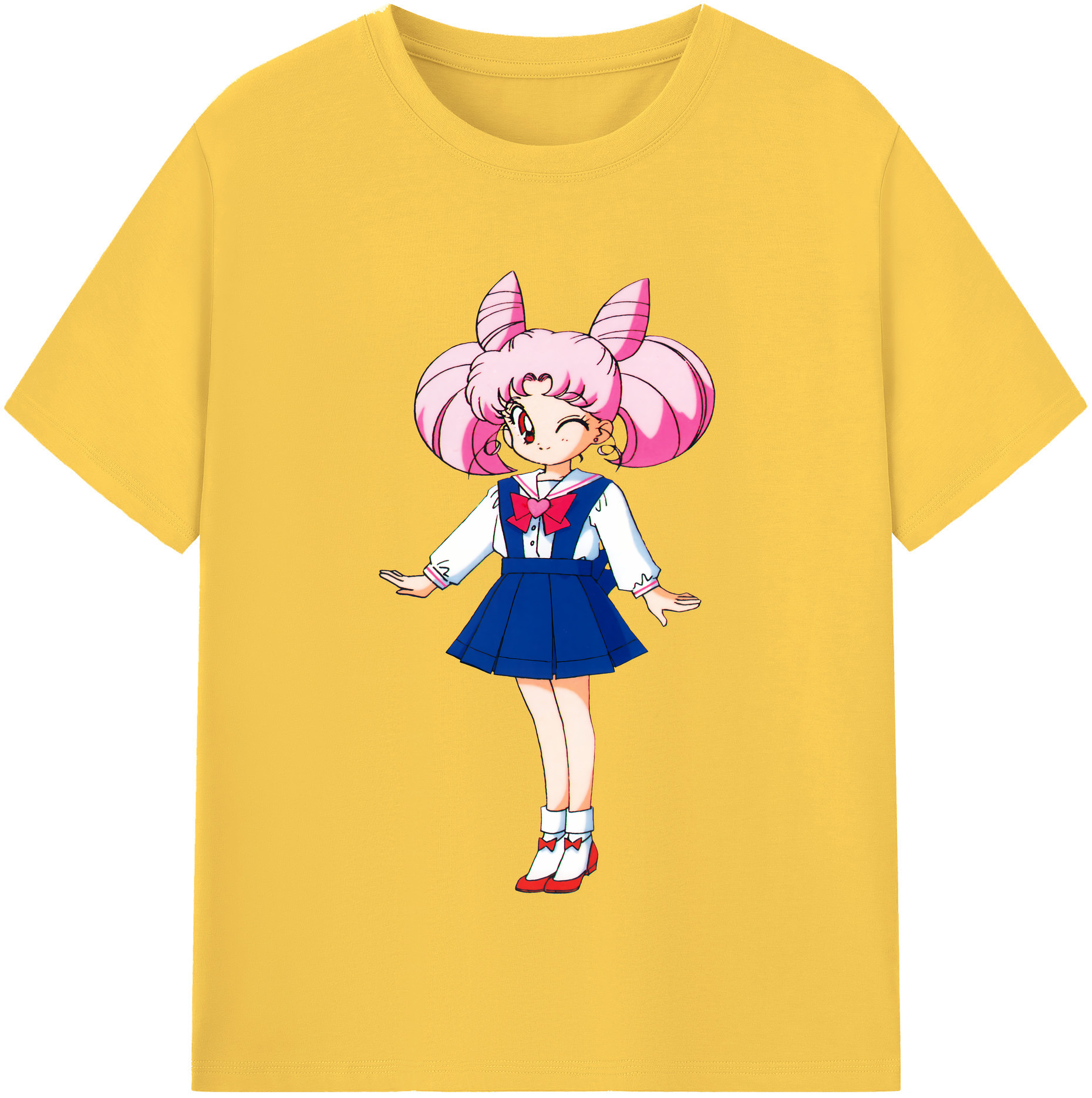 （画像用） 美少女戦士セーラームーン ちびうさ Sailor Moon Chibiusa Tsukino Usagi Small Lady Serenity 綿100％半袖Tシャツ（フロントプリント）
