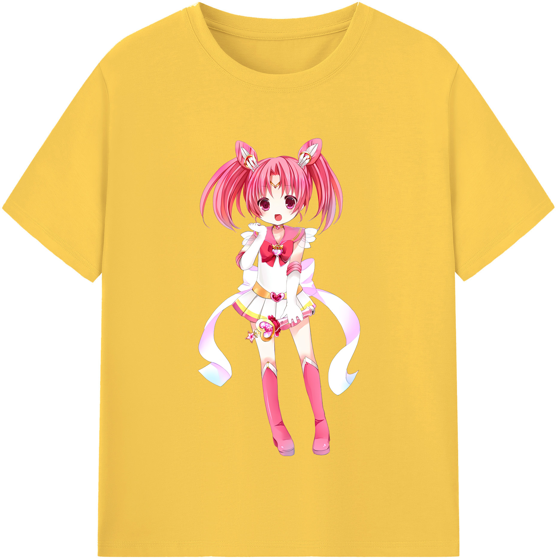 （画像用） 美少女戦士セーラームーン ちびうさ Sailor Moon Chibiusa Tsukino Usagi Small Lady Serenity 綿100％半袖Tシャツ（フロントプリント）