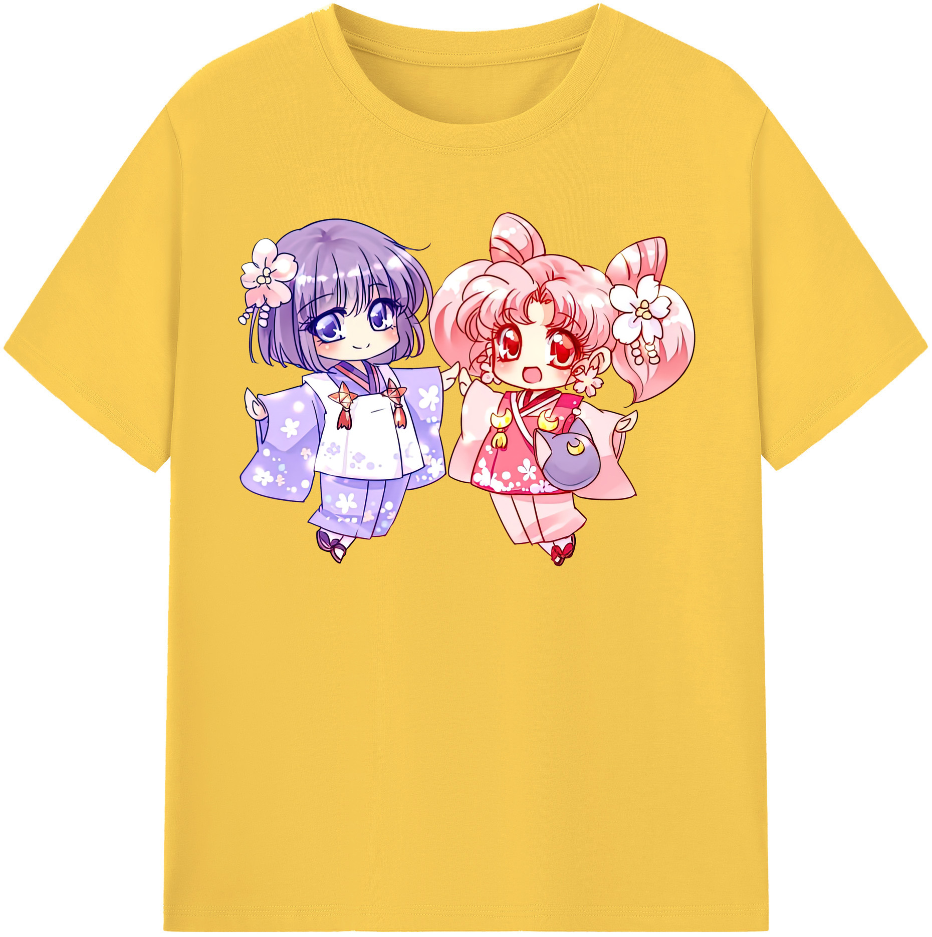 （画像用） 美少女戦士セーラームーン ちびうさ Sailor Moon Chibiusa Tsukino Usagi Small Lady Serenity 綿100％半袖Tシャツ（フロントプリント）