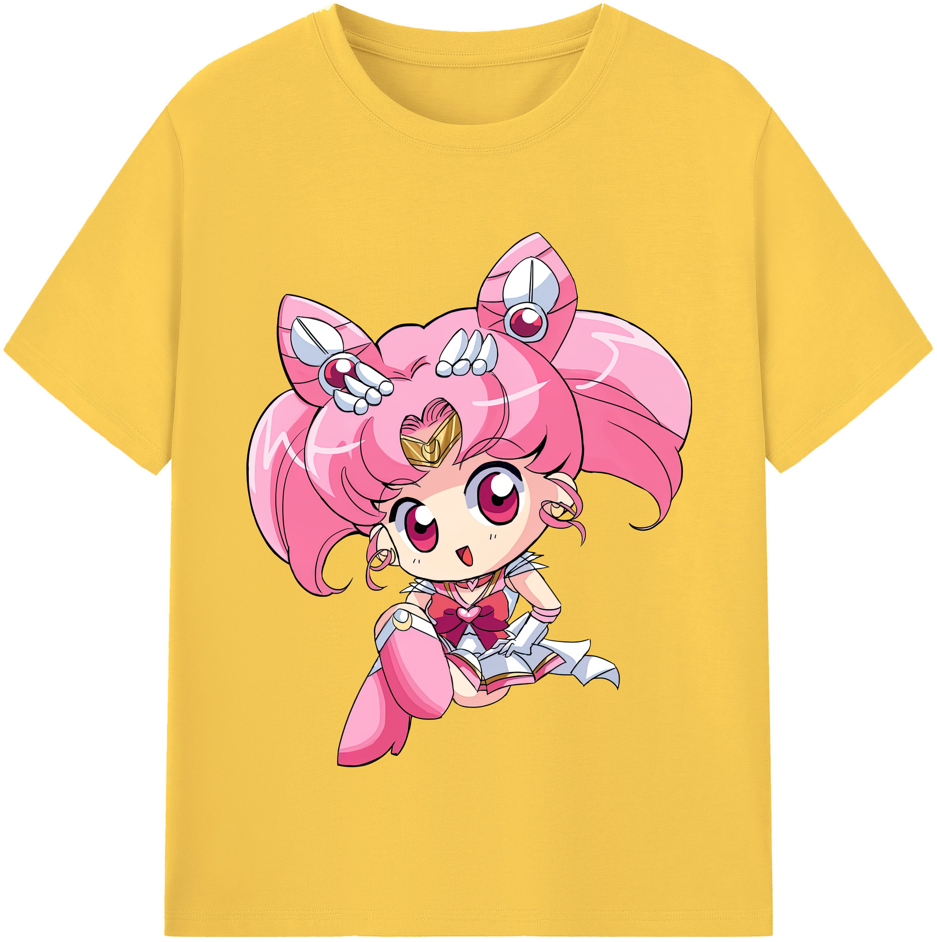 （画像用） 美少女戦士セーラームーン ちびうさ Sailor Moon Chibiusa Tsukino Usagi Small Lady Serenity 綿100％半袖Tシャツ（フロントプリント）