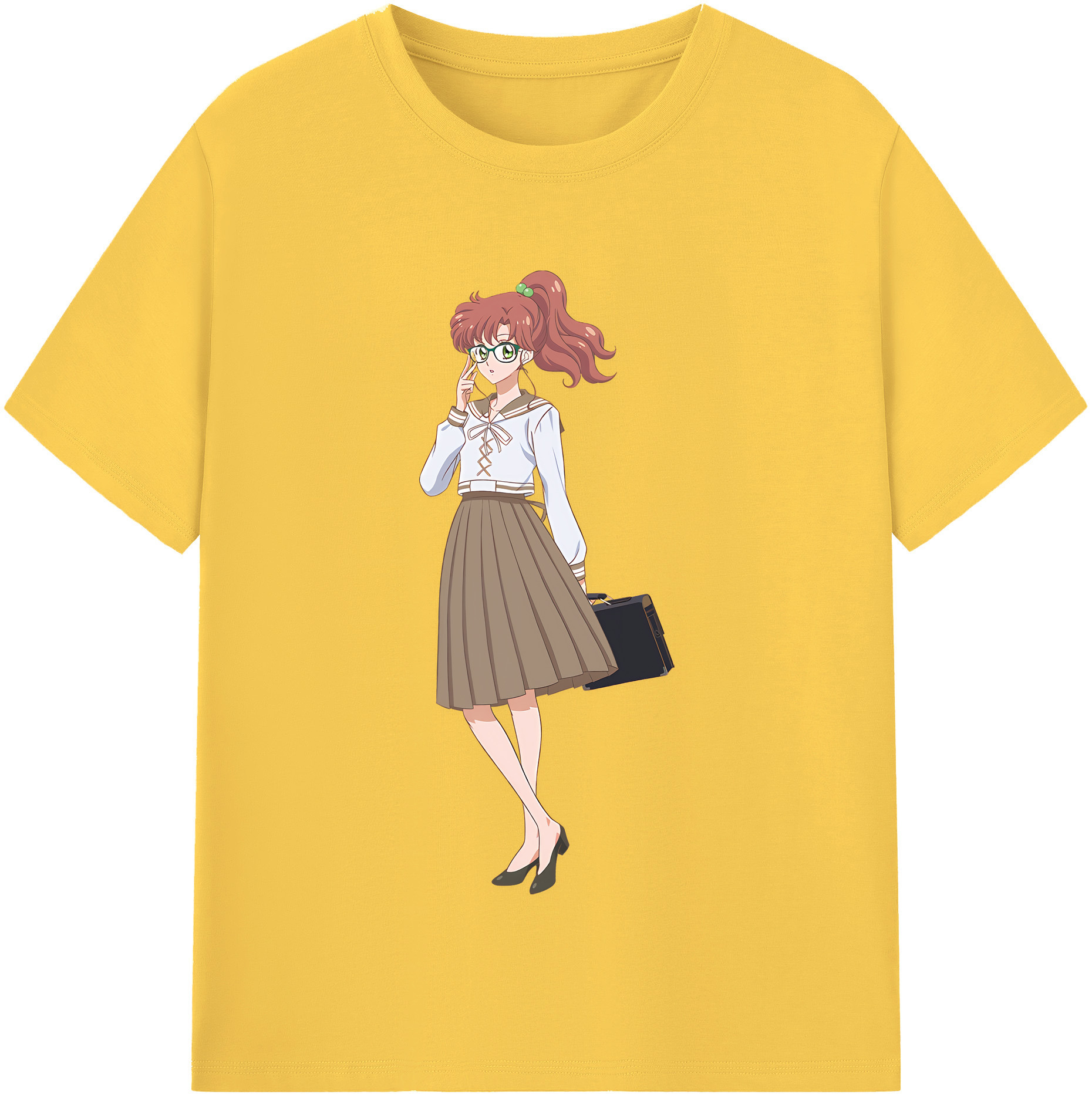 （画像用） 美少女戦士セーラームーン 木野 まこと きの まこと Sailor Moon Kino Makoto （セーラージュピター；Sailor Jupiter） 綿100％半袖Tシャツ（フロントプリント）