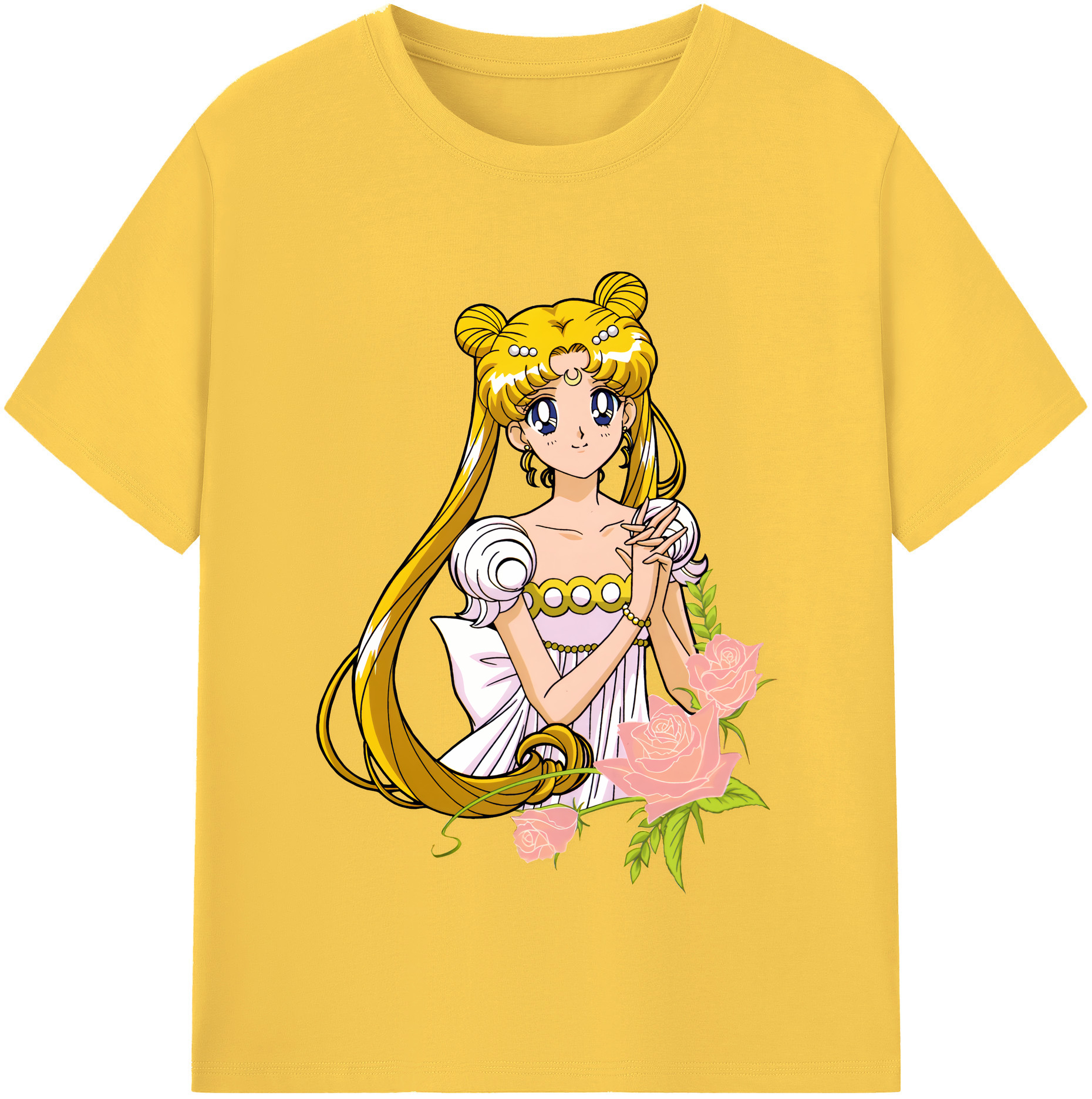 （画像用） 美少女戦士セーラームーン 愛野 美奈子 あいの みなこ Sailor Moon Aino Minako 綿100％半袖Tシャツ（フロントプリント）