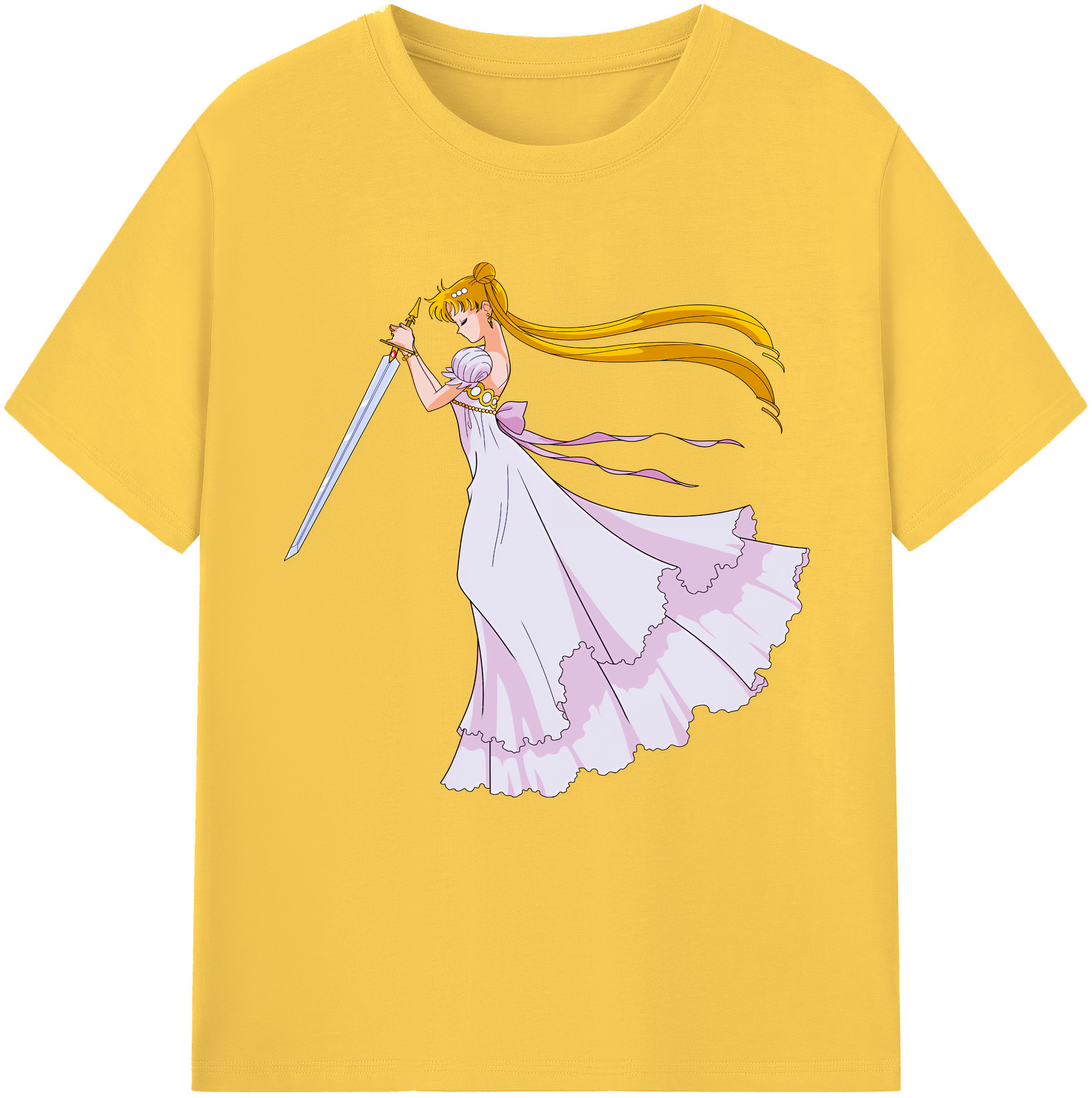 （画像用） 美少女戦士セーラームーン 愛野 美奈子 あいの みなこ Sailor Moon Aino Minako 綿100％半袖Tシャツ（フロントプリント）
