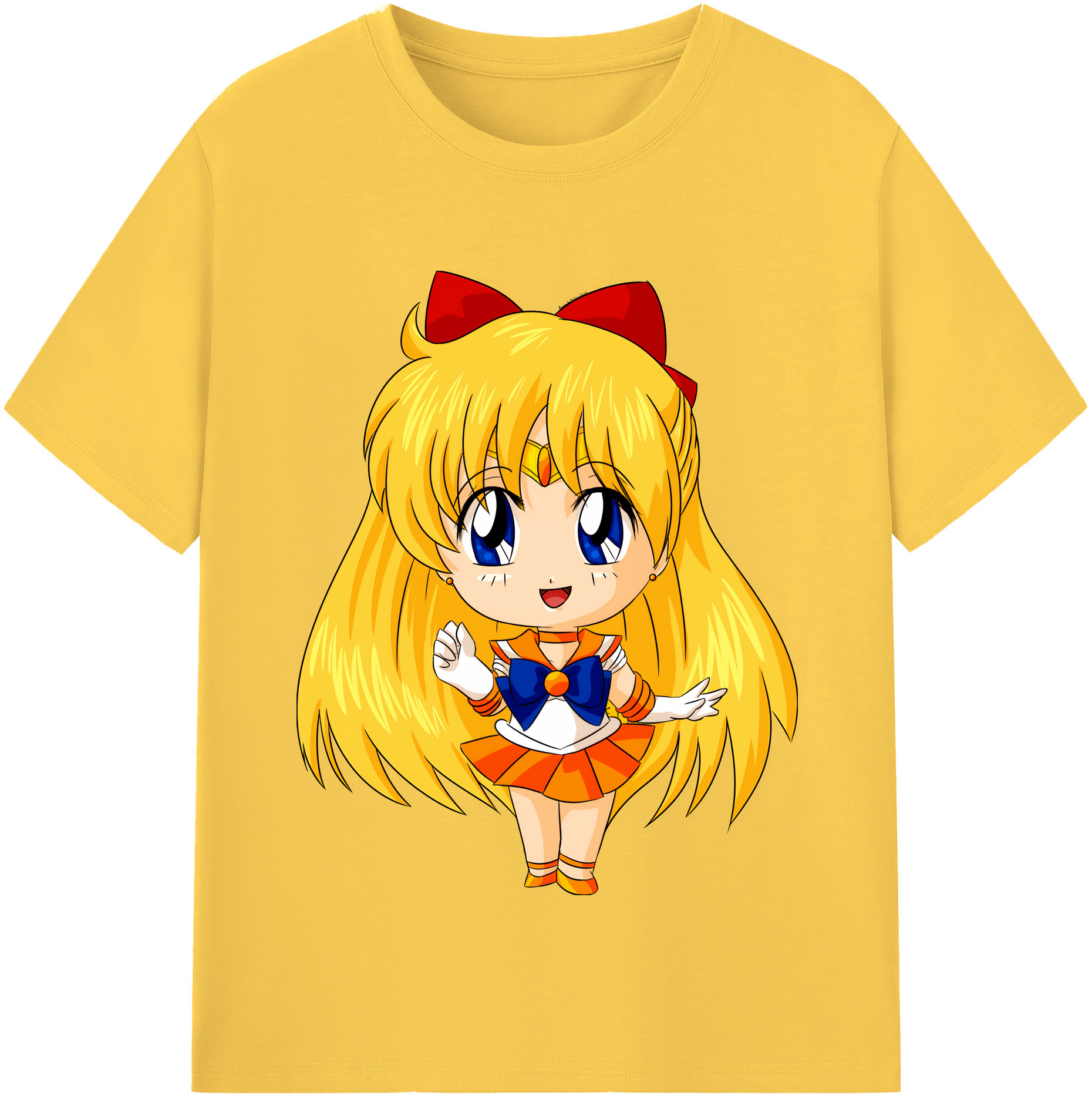 （画像用） 美少女戦士セーラームーン 愛野 美奈子 あいの みなこ Sailor Moon Aino Minako 綿100％半袖Tシャツ（フロントプリント）