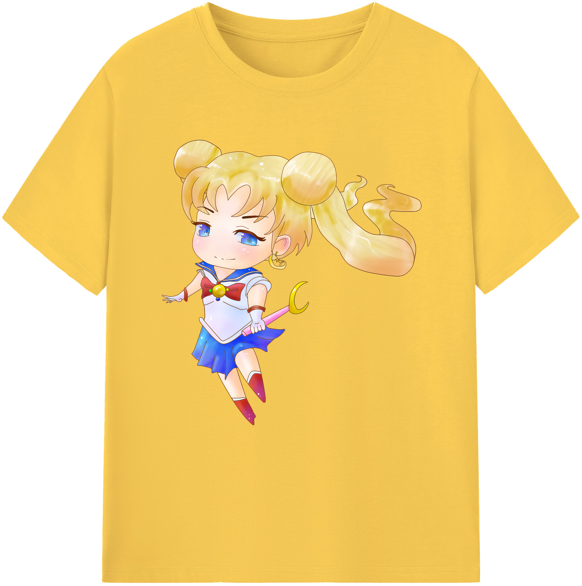 （画像用） 美少女戦士セーラームーン 愛野 美奈子 あいの みなこ Sailor Moon Aino Minako 綿100％半袖Tシャツ（フロントプリント）