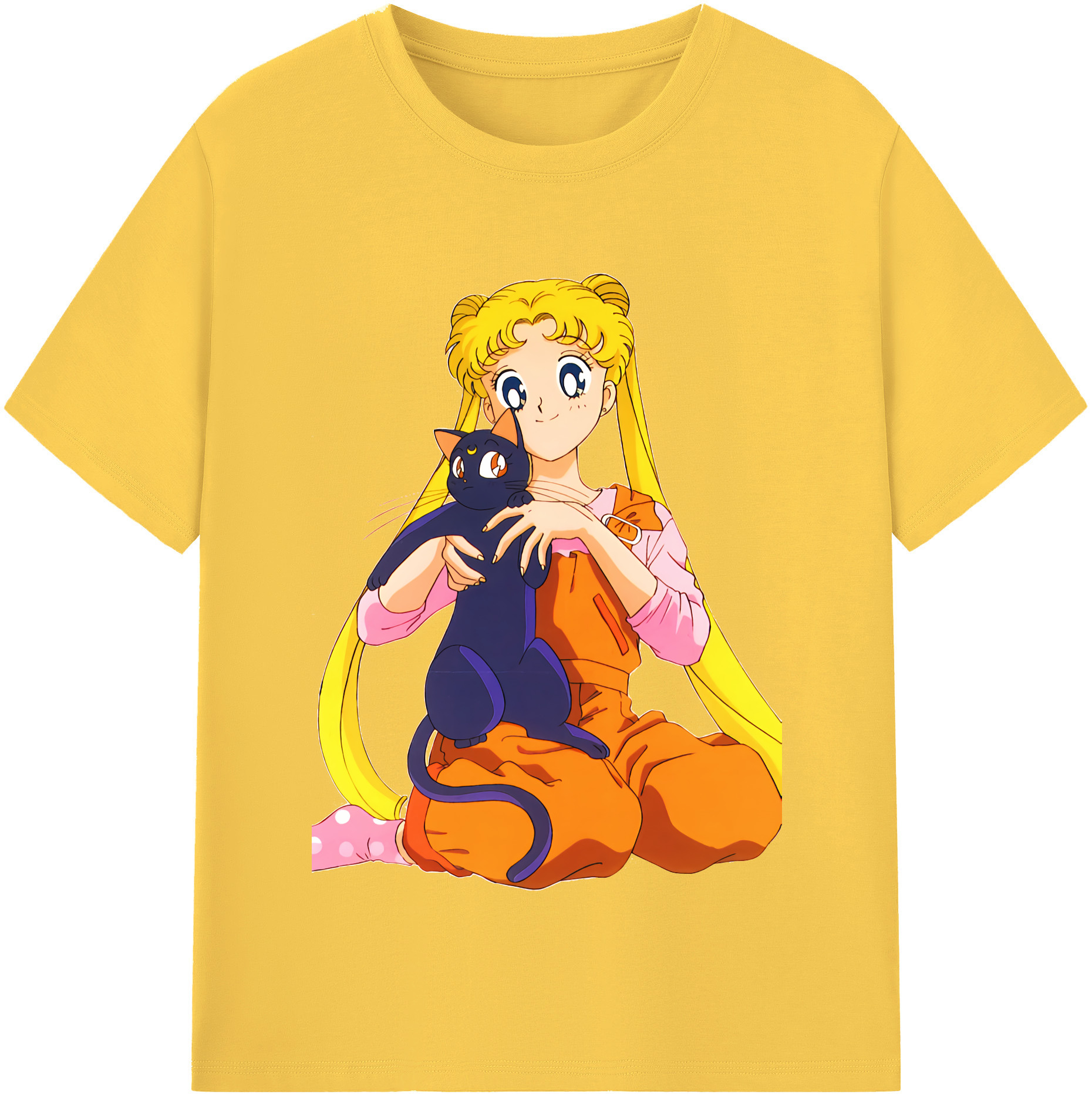 （画像用） 美少女戦士セーラームーン 愛野 美奈子 あいの みなこ Sailor Moon Aino Minako 綿100％半袖Tシャツ（フロントプリント）