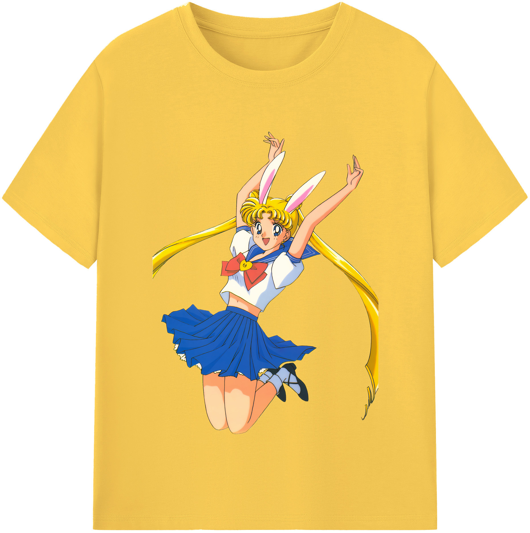 （画像用） 美少女戦士セーラームーン 愛野 美奈子 あいの みなこ Sailor Moon Aino Minako 綿100％半袖Tシャツ（フロントプリント）