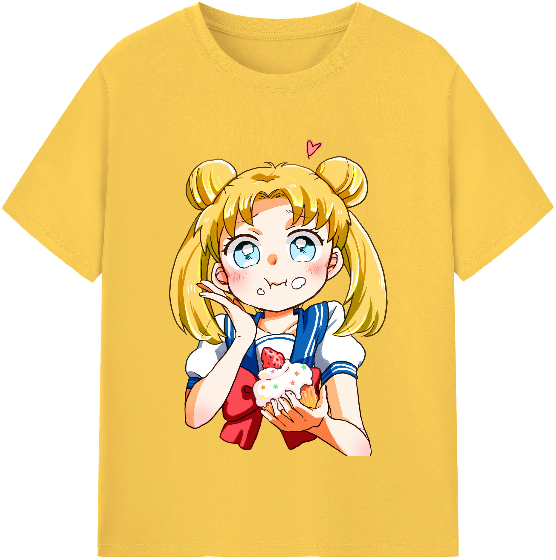 （画像用） 美少女戦士セーラームーン 愛野 美奈子 あいの みなこ Sailor Moon Aino Minako 綿100％半袖Tシャツ（フロントプリント）