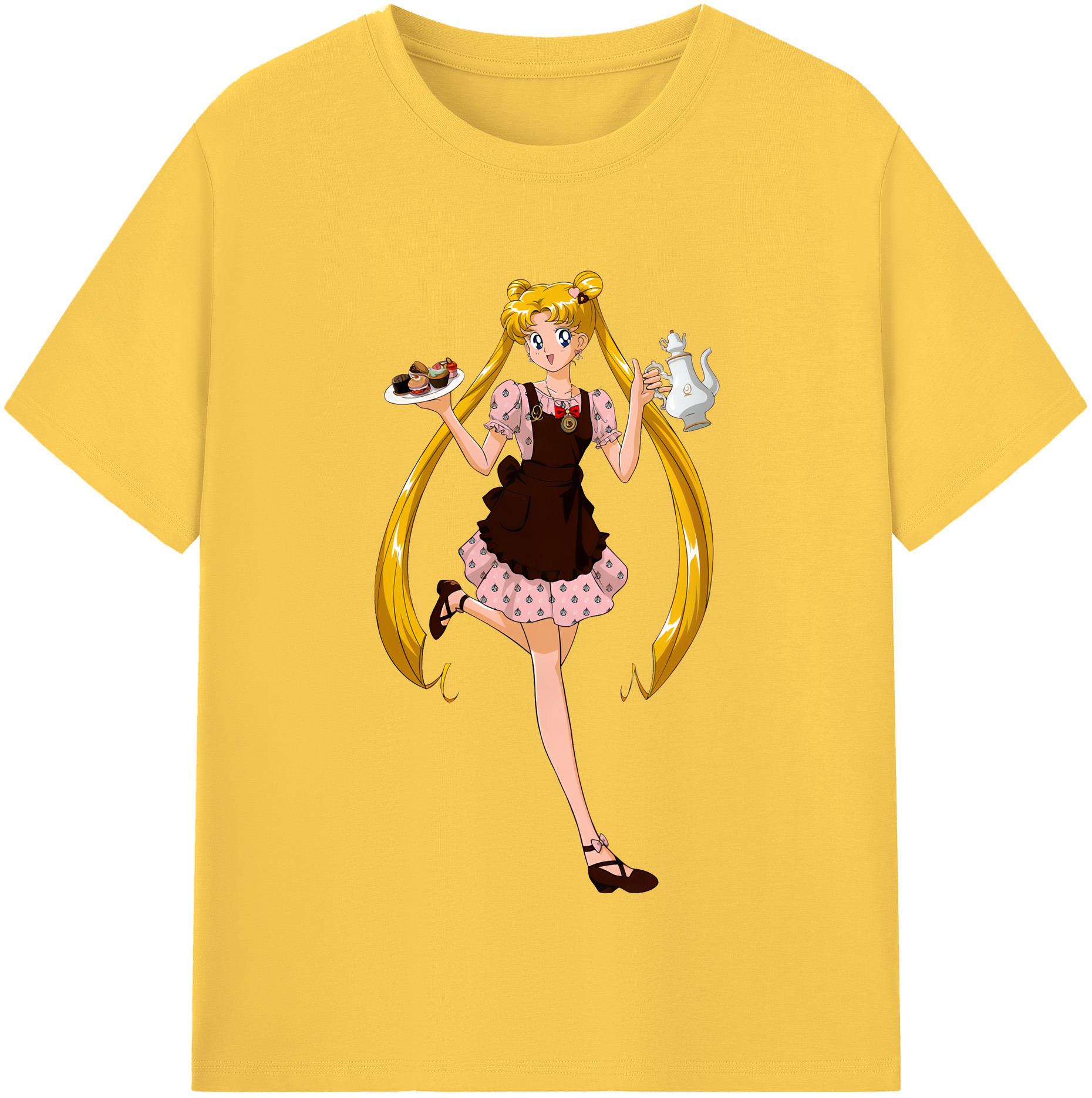 （画像用） 美少女戦士セーラームーン 愛野 美奈子 あいの みなこ Sailor Moon Aino Minako 綿100％半袖Tシャツ（フロントプリント）