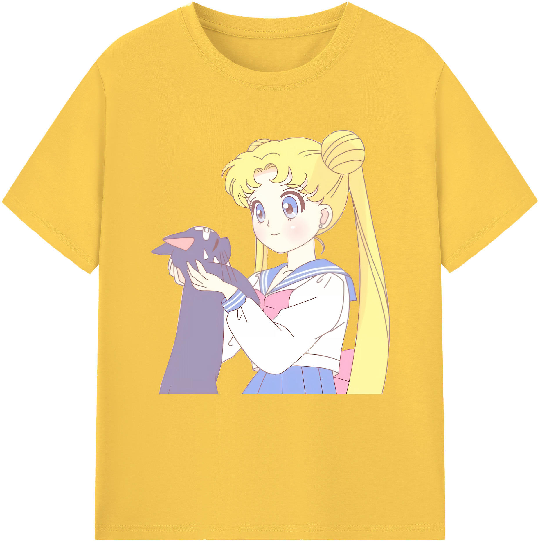 （画像用） 美少女戦士セーラームーン 愛野 美奈子 あいの みなこ Sailor Moon Aino Minako 綿100％半袖Tシャツ（フロントプリント）