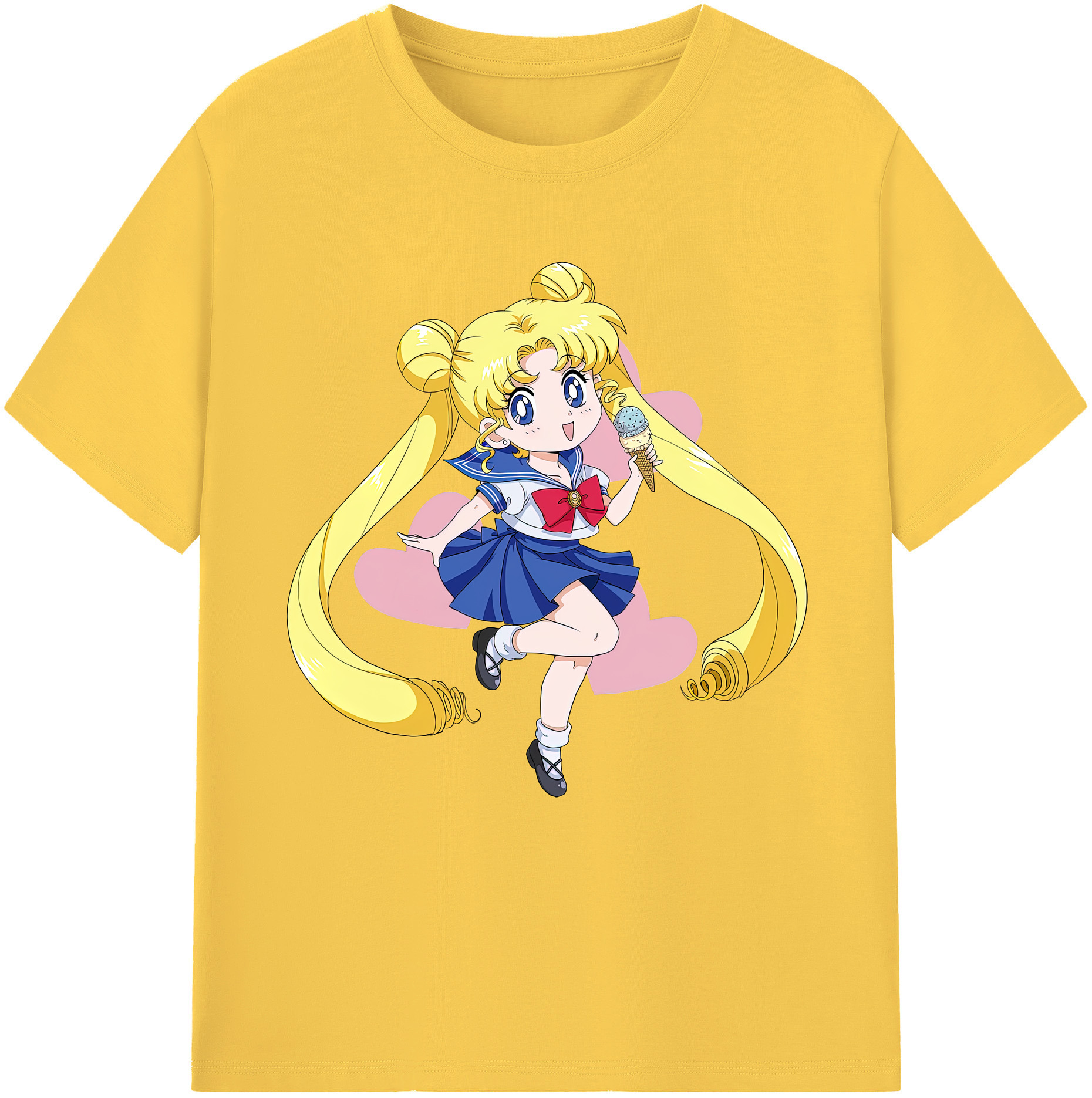 （画像用） 美少女戦士セーラームーン 愛野 美奈子 あいの みなこ Sailor Moon Aino Minako 綿100％半袖Tシャツ（フロントプリント）