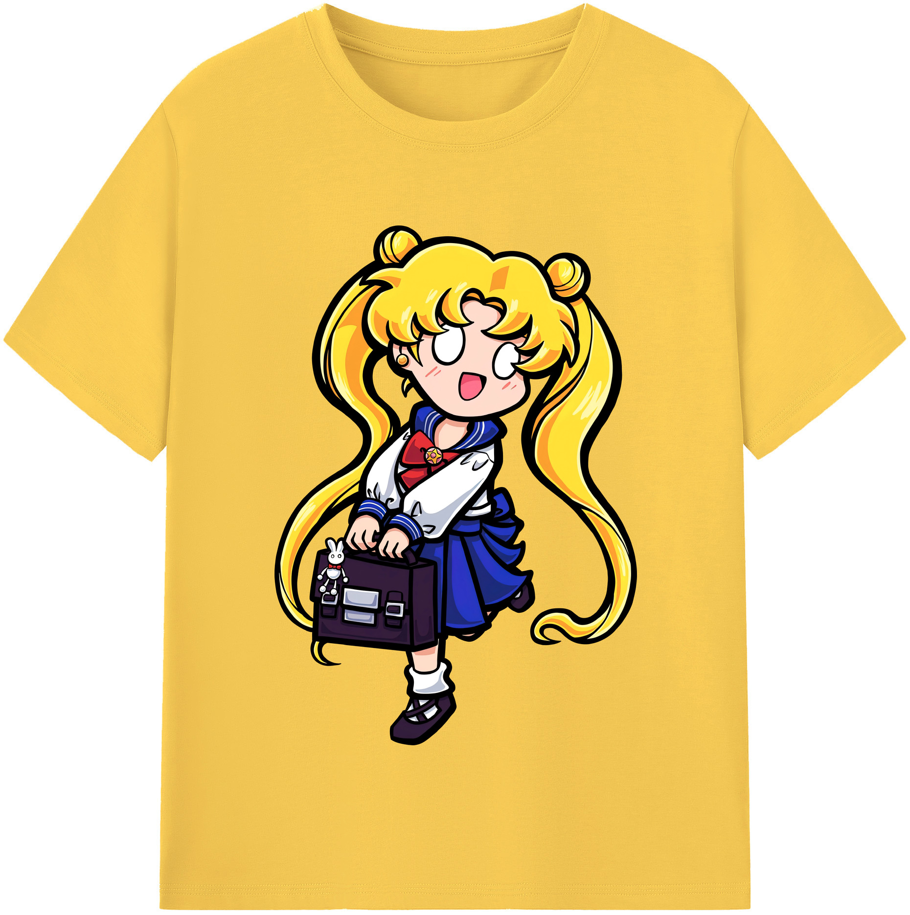 （画像用） 美少女戦士セーラームーン 愛野 美奈子 あいの みなこ Sailor Moon Aino Minako 綿100％半袖Tシャツ（フロントプリント）