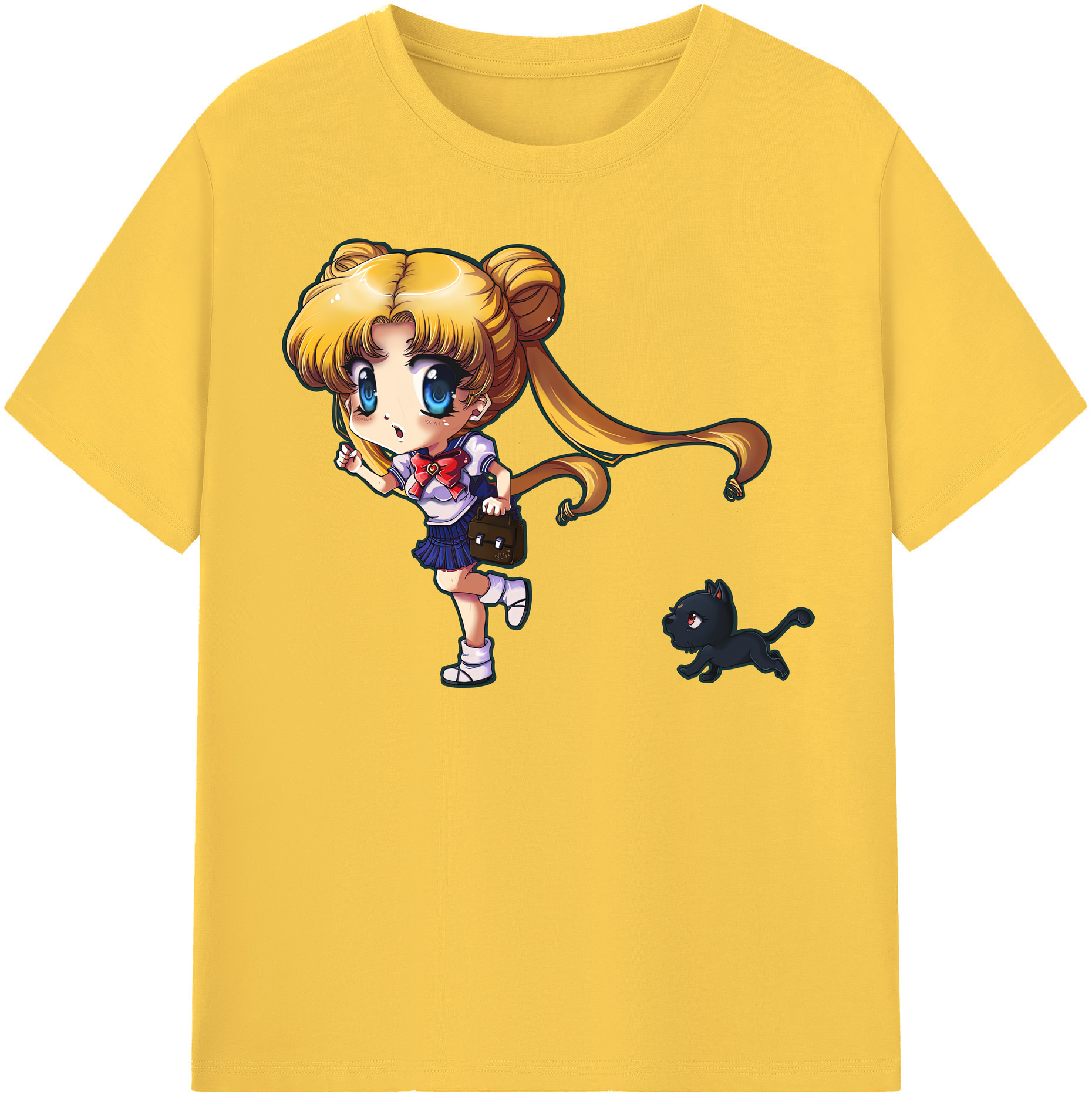 （画像用） 美少女戦士セーラームーン 愛野 美奈子 あいの みなこ Sailor Moon Aino Minako 綿100％半袖Tシャツ（フロントプリント）