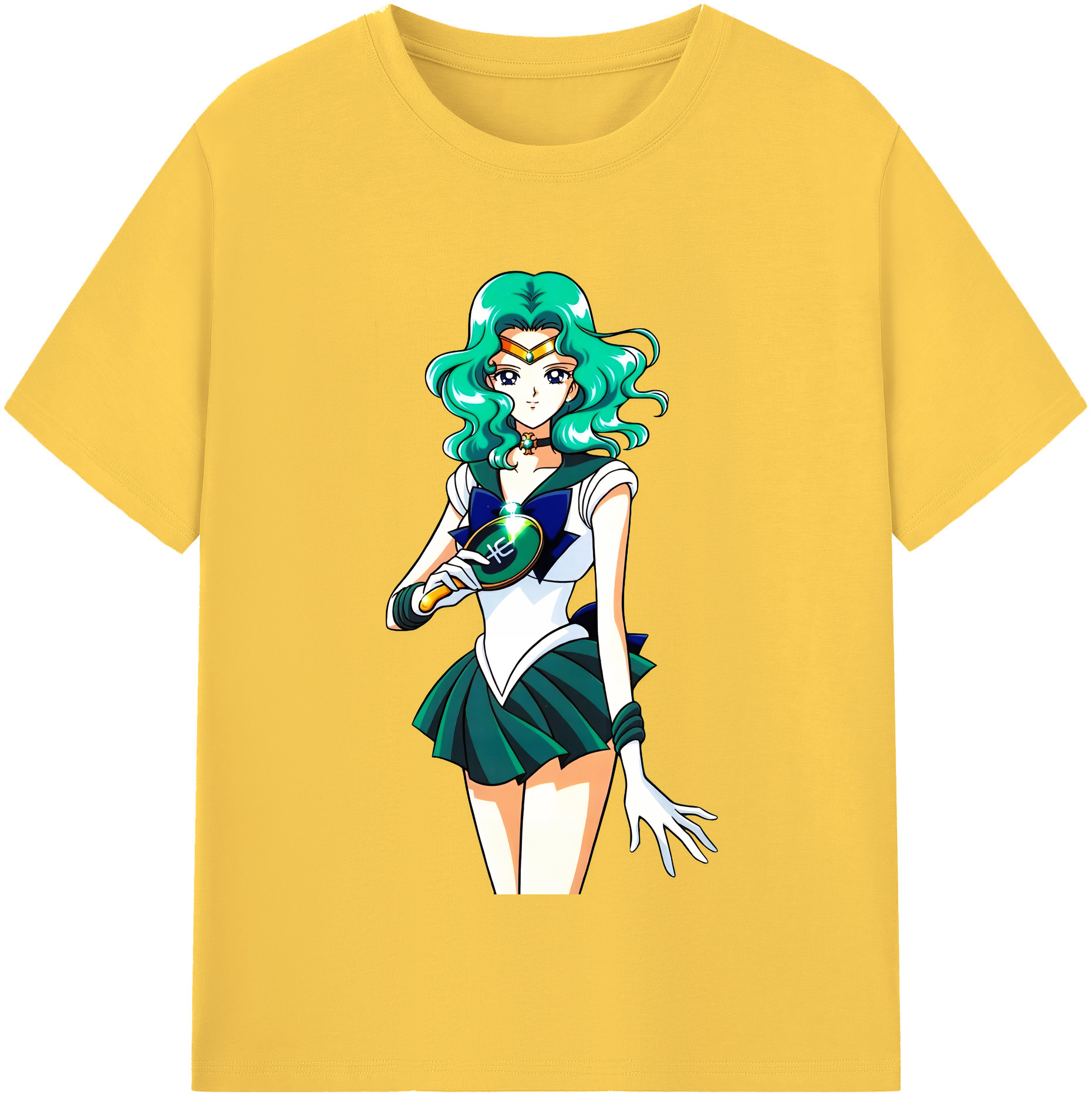 （画像用） 美少女戦士セーラームーン 海王 みちる（かいおう みちる） Sailor Moon Kaiou Michiru 綿100％半袖Tシャツ（フロントプリント）