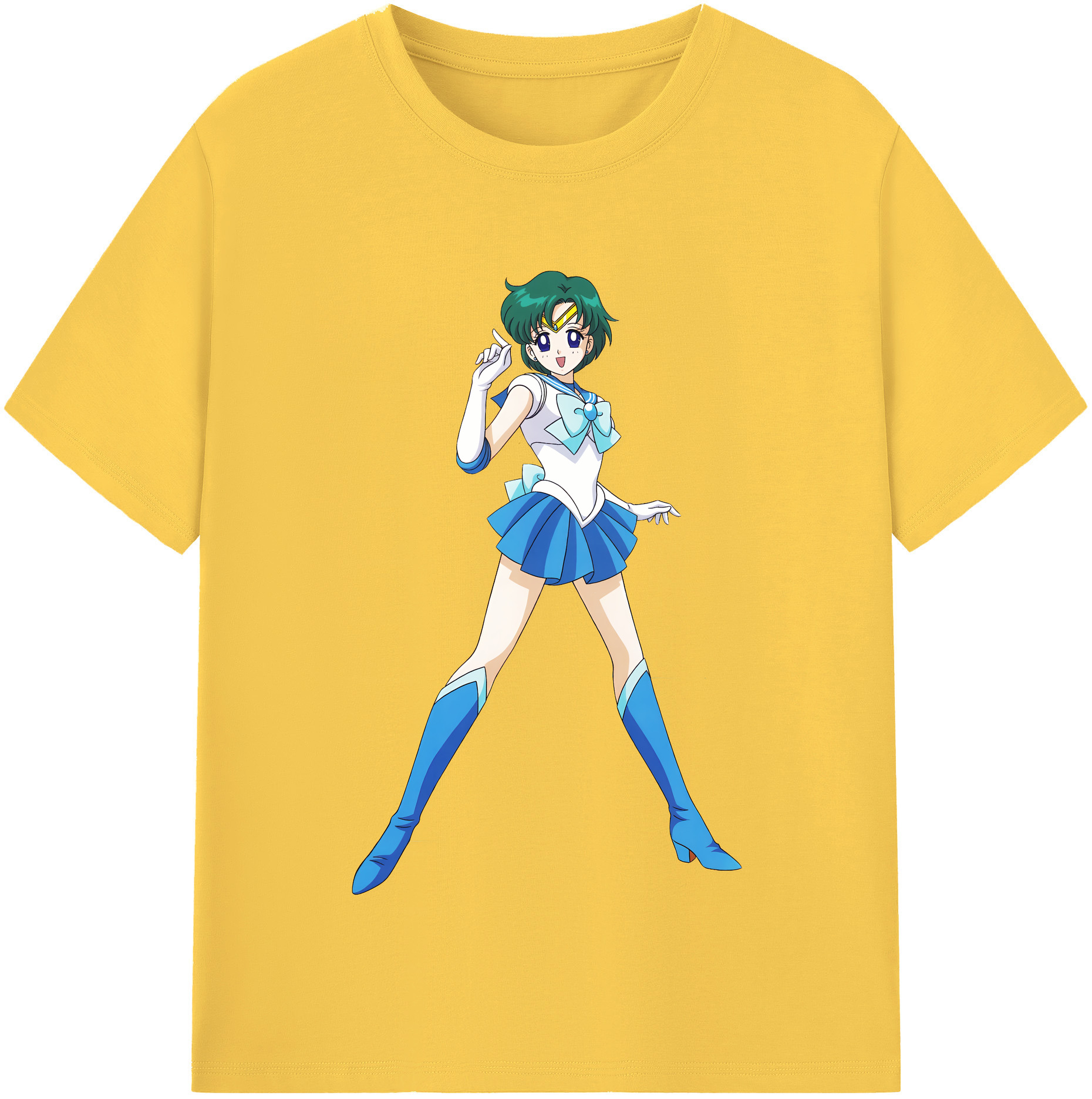 （画像用） 美少女戦士セーラームーン 海王 みちる（かいおう みちる） Sailor Moon Kaiou Michiru 綿100％半袖Tシャツ（フロントプリント）