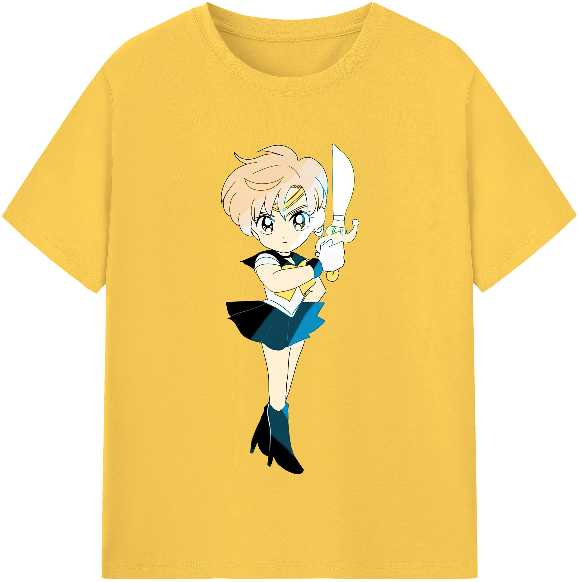 （画像用） 美少女戦士セーラームーン 天王はるか Sailor Moon Tenoh Haruka 綿100％半袖Tシャツ（フロントプリント）