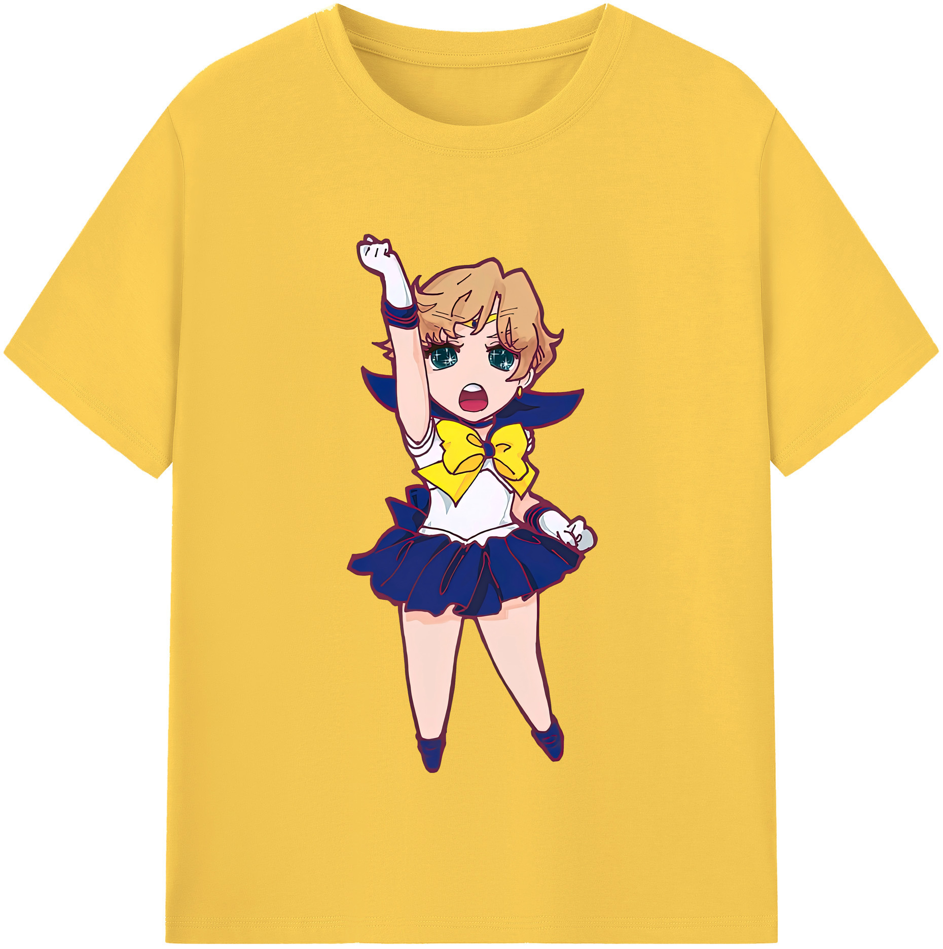 （画像用） 美少女戦士セーラームーン 天王はるか Sailor Moon Tenoh Haruka 綿100％半袖Tシャツ（フロントプリント）