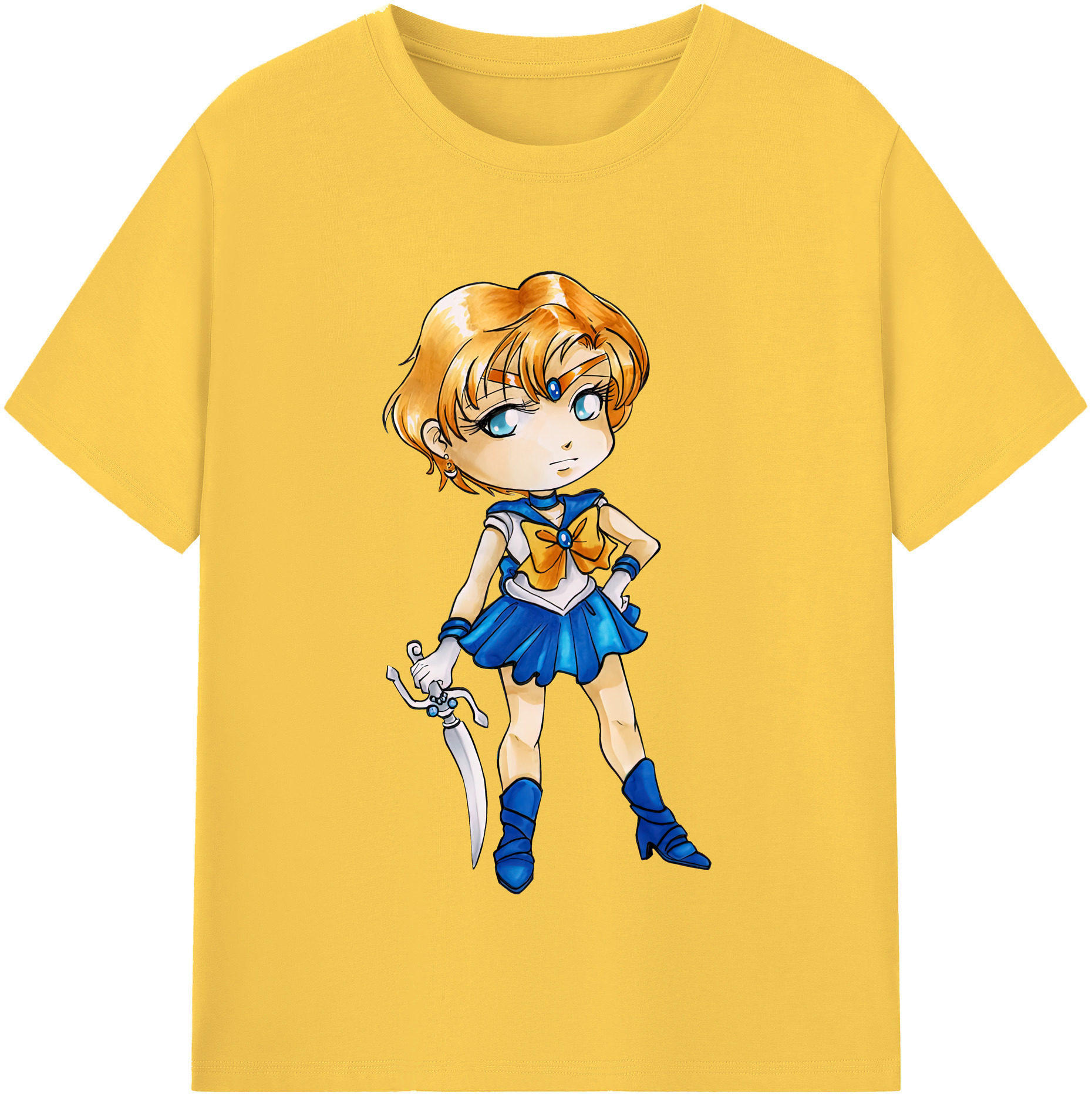 （画像用） 美少女戦士セーラームーン 天王はるか Sailor Moon Tenoh Haruka 綿100％半袖Tシャツ（フロントプリント）