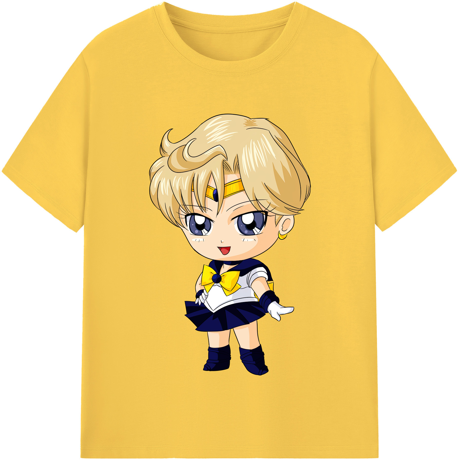 （画像用） 美少女戦士セーラームーン 天王はるか Sailor Moon Tenoh Haruka 綿100％半袖Tシャツ（フロントプリント）