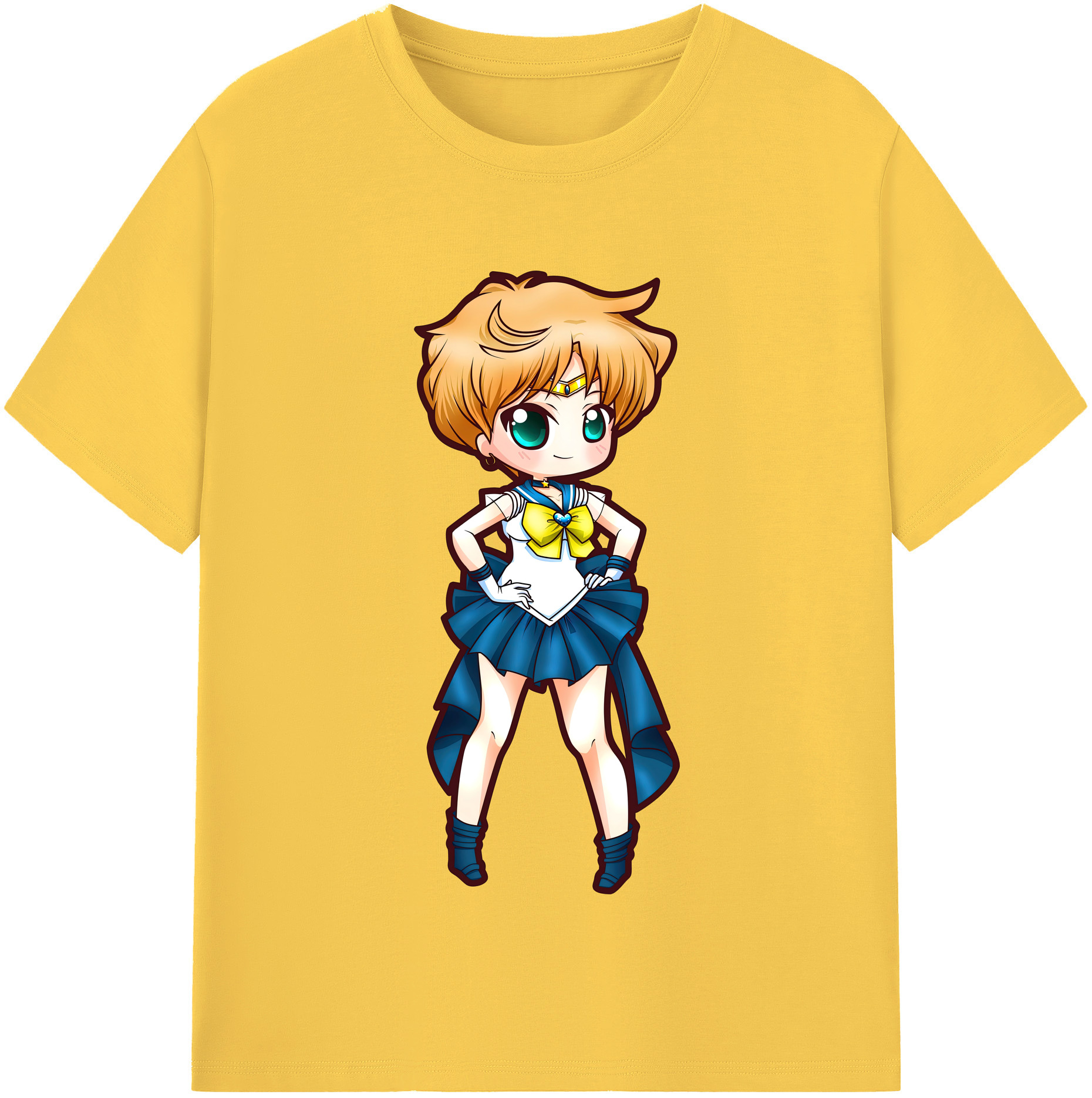 （画像用） 美少女戦士セーラームーン 天王はるか Sailor Moon Tenoh Haruka 綿100％半袖Tシャツ（フロントプリント）