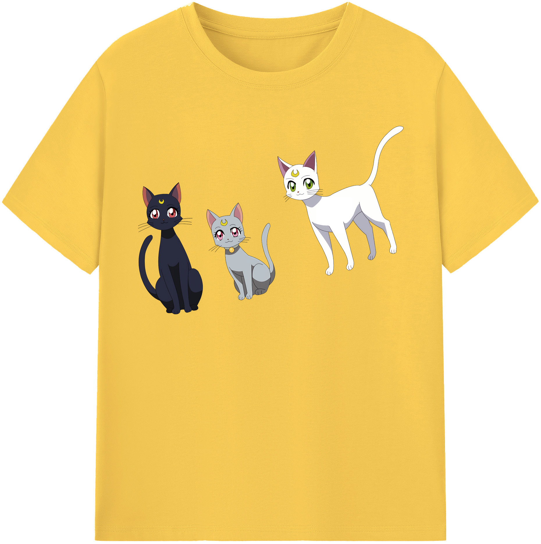 （画像用） 美少女戦士セーラームーン Sailor Moon 綿100％半袖Tシャツ（フロントプリント）
