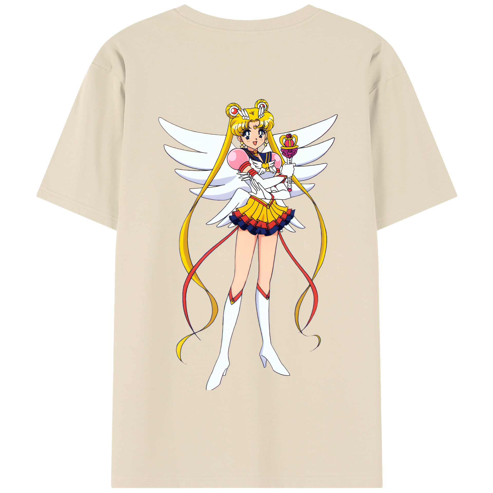 （画像用） 美少女戦士セーラームーン 月野 うさぎ つきの うさぎ Sailor Moon Tsukino Usagi 綿100％半袖Tシャツ（背面プリント）